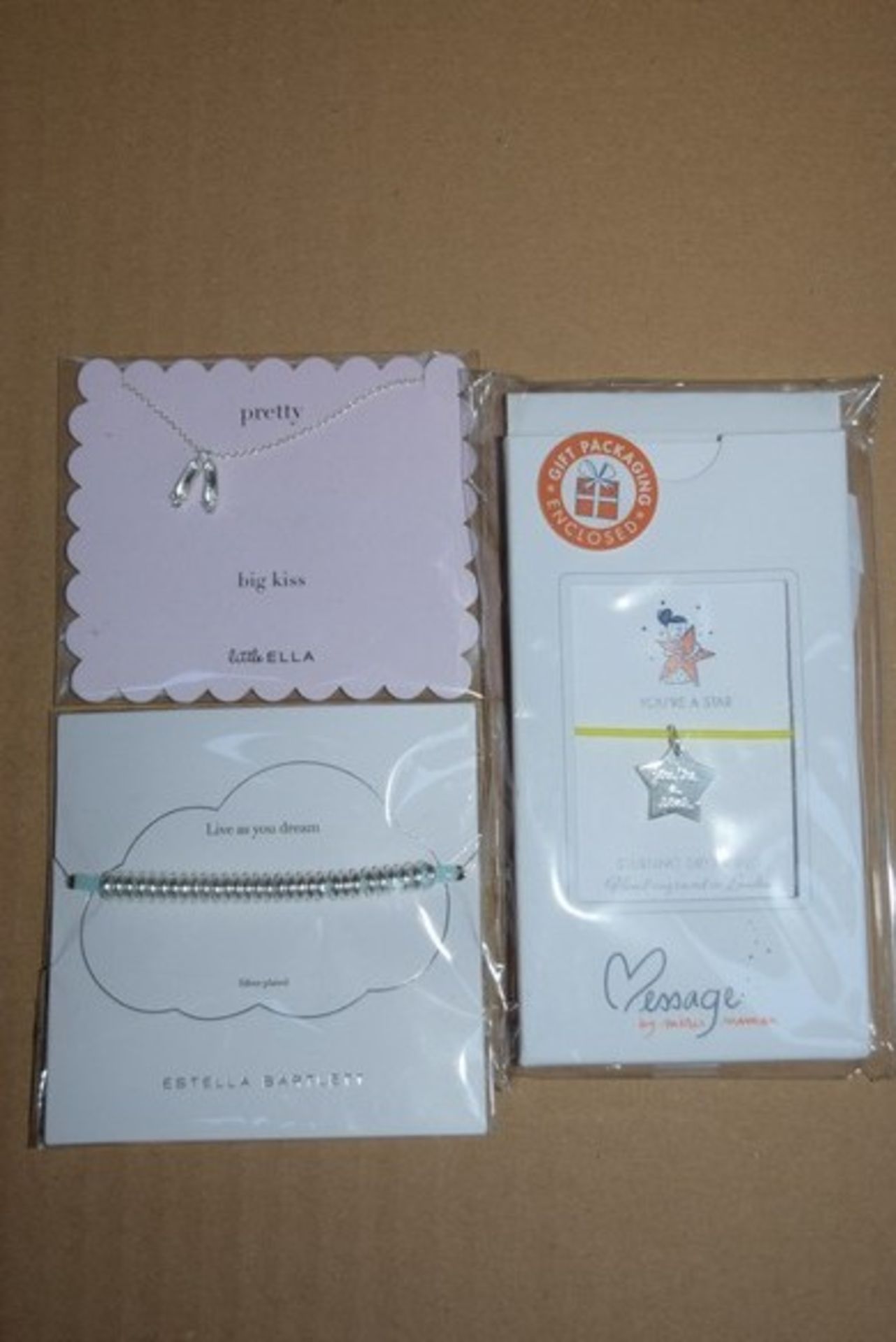 3 x BRAND NEW IN PACKET CHILDREN'S NECKLACES TO INCLUDE BALLERINA SHOES BY LITTLE ELLA, LITTLE DOG
