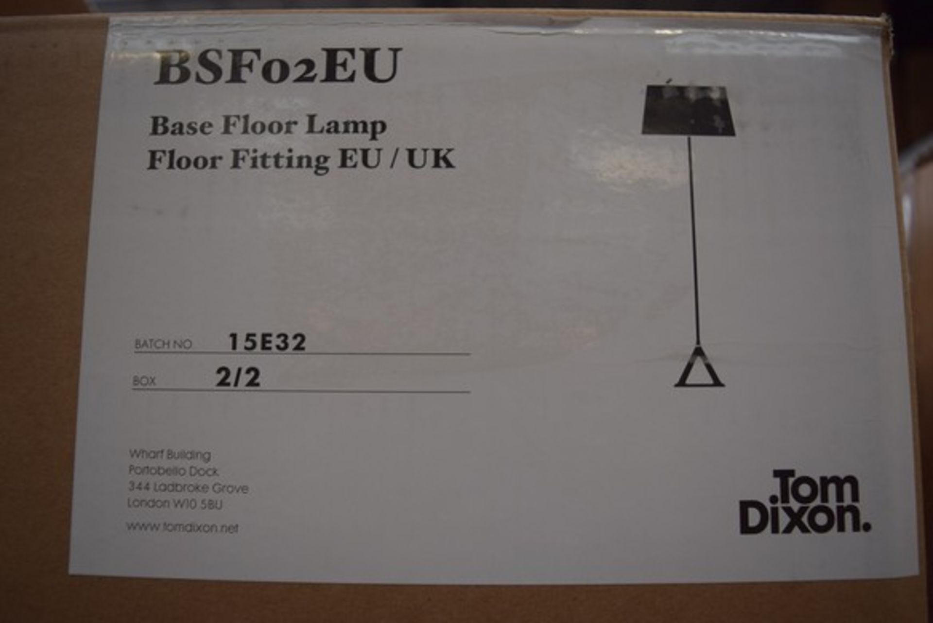 1 x BOXED TOM DIXON FLOOR LAMP (BASE ONLY - BOX 2 OF 2) RRP £850 COMPLETE 31.01.17 *PLEASE NOTE THAT