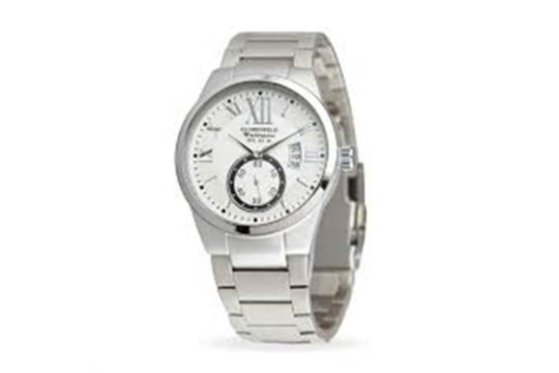 BOXED BRAND NEW GLOBENFELD MASTERPIECES STAINLESS STEEL WHITE DIAL WRIST WATCH RRP £495 (SBW-WWW)