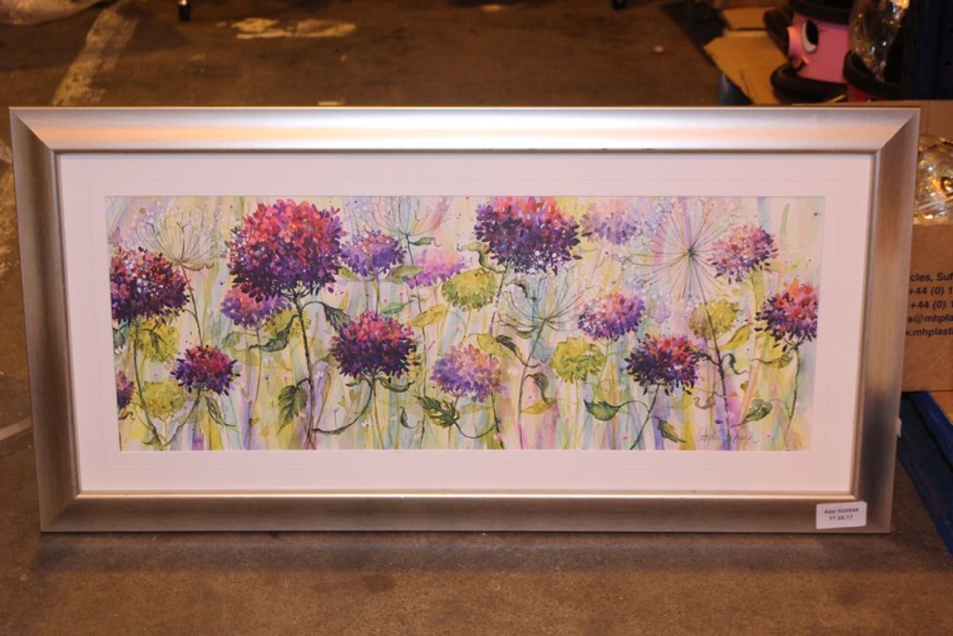 1 x ARTIST CATHERINE STEPHENSON HYDRANGEA BURST CANVAS WALL ART PICTURE RRP £120 *PLEASE NOTE THAT