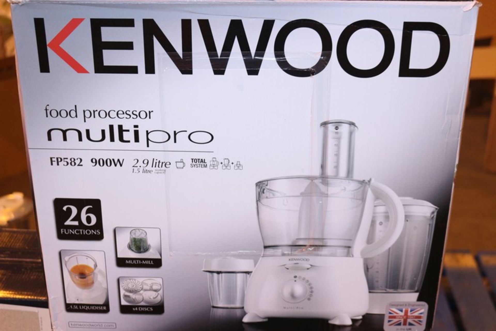 1 x BOXED KENWOOD MULTI PRO FP582 900W 2.9L FOOD PROCESSOR RRP £50 (17.2.17) *PLEASE NOTE THAT THE