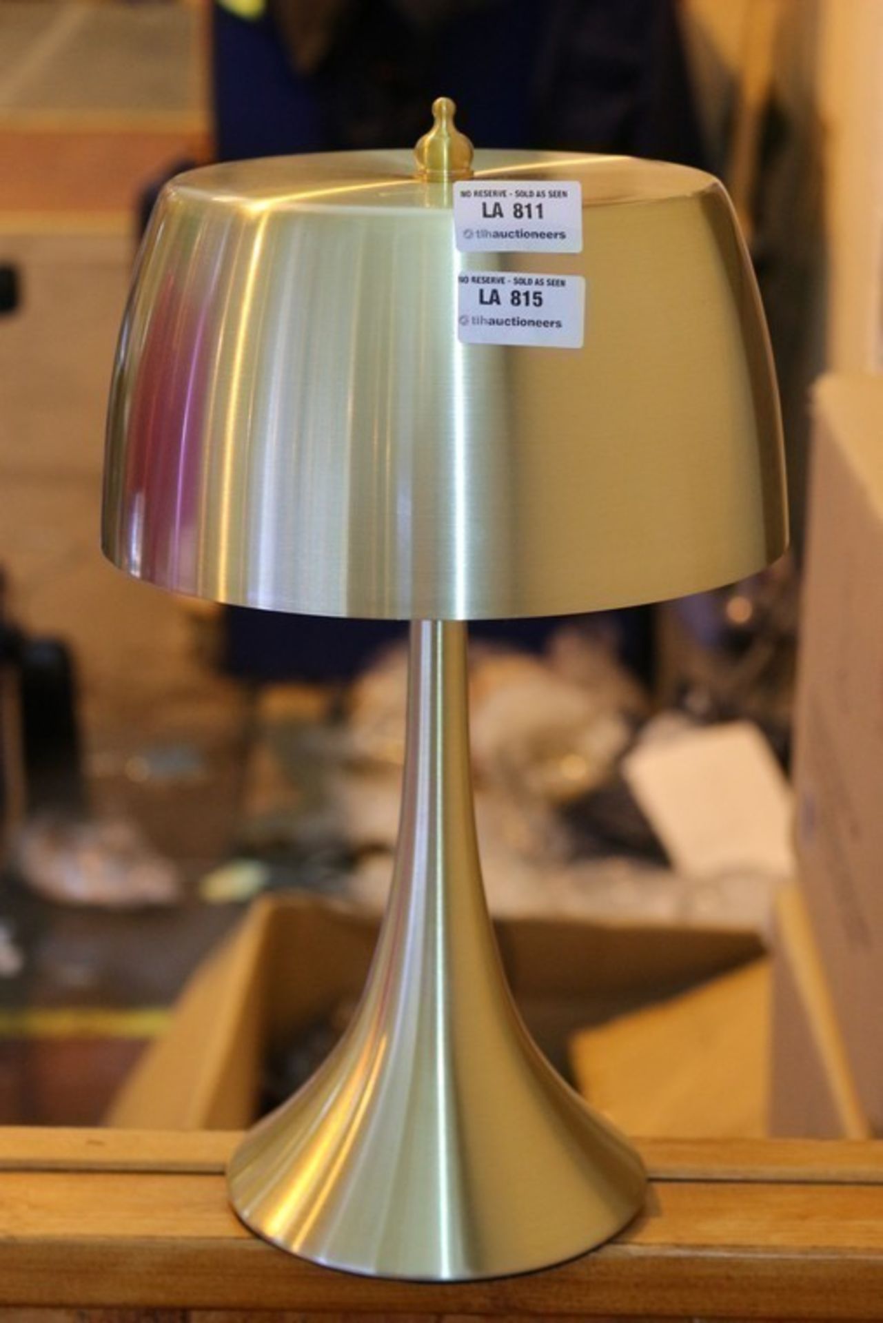 1 x BELLE STYLE TABLE LAMP IN GOLD (12-GS) *PLEASE NOTE THAT THE BID PRICE IS MULTIPLIED BY THE