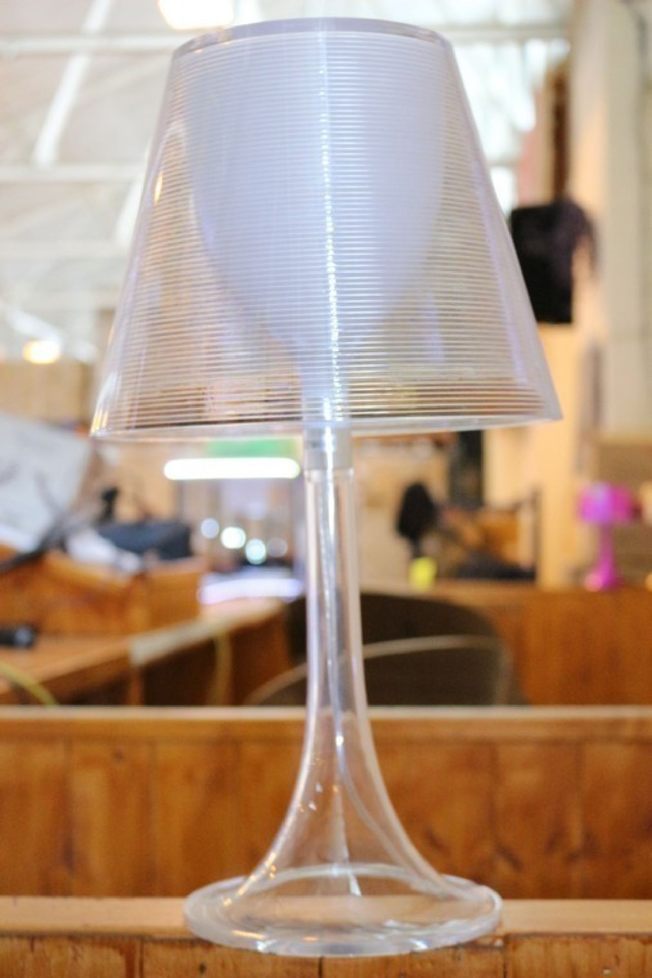 1 x MISS KT STYLE MINI TABLE LAMP IN CLEAR (013) *PLEASE NOTE THAT THE BID PRICE IS MULTIPLIED BY