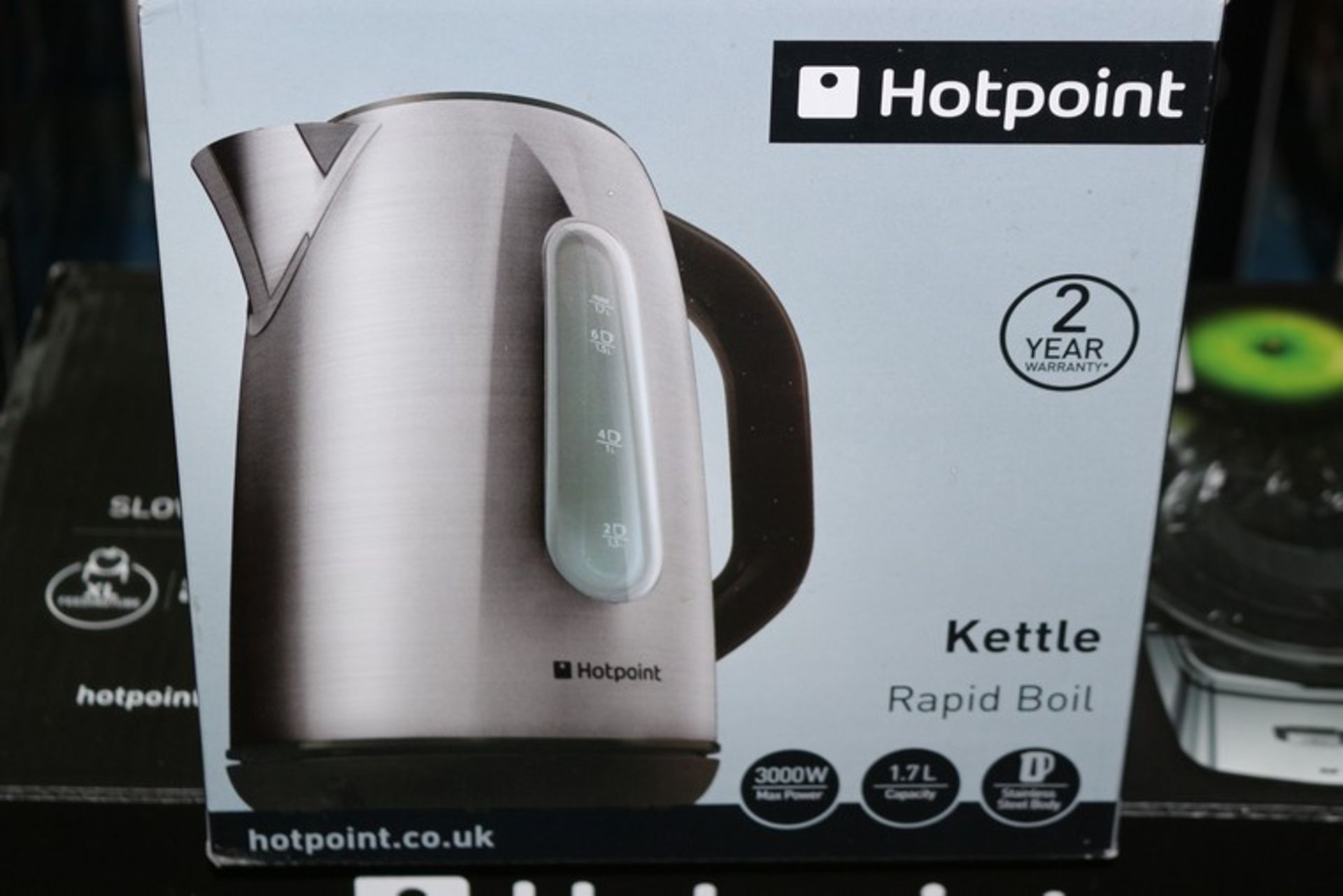 3 x HOTPOINT HDLINE 1.5L CORDLESS JUG KETTLES RRP £40 (17.2.17) *PLEASE NOTE THAT THE BID PRICE IS