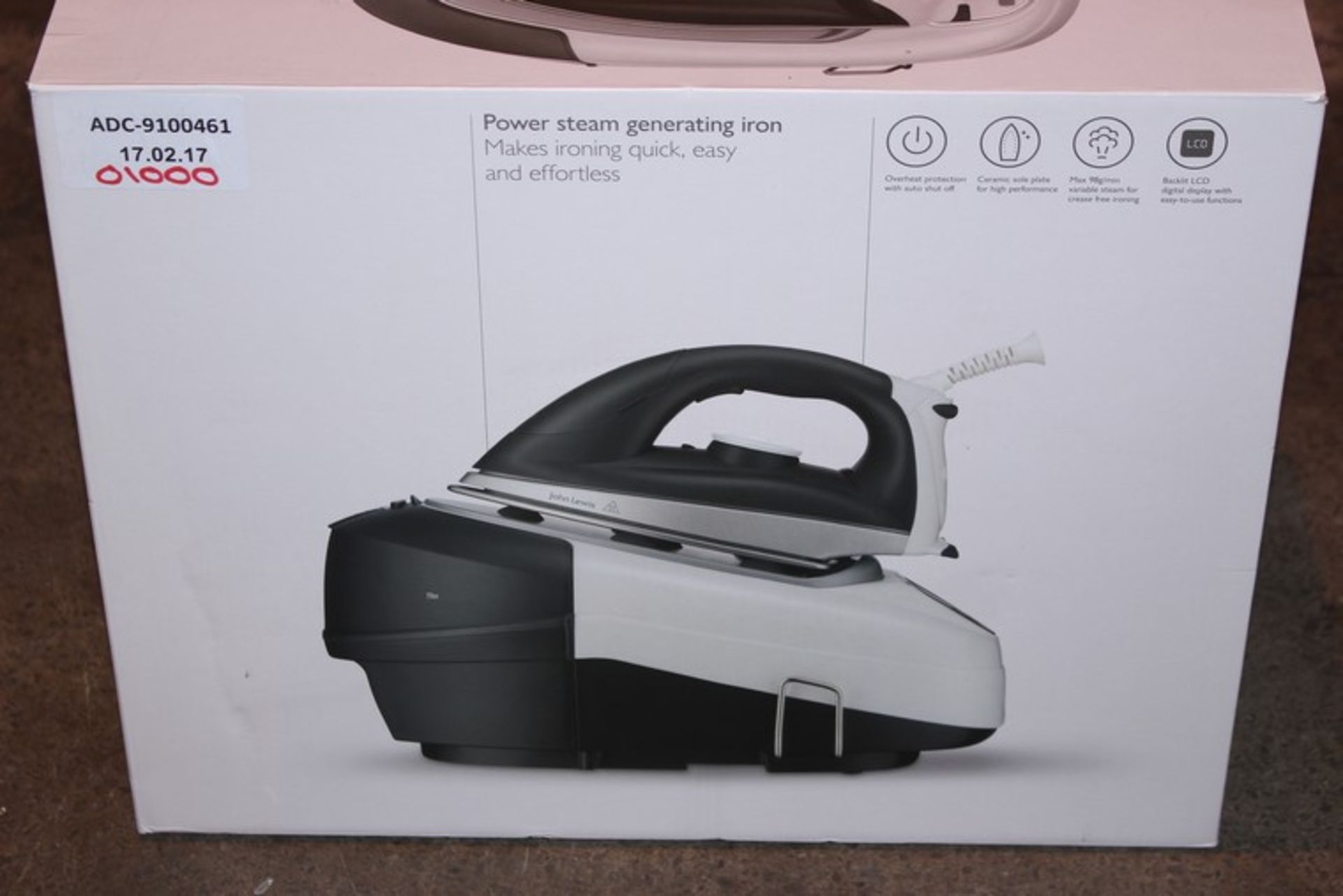 1 x BOXED POWER STEAM GENERATING IRON RRP £100 (17.2.17) *PLEASE NOTE THAT THE BID PRICE IS