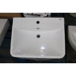 1X MODERN DESIGN SQUARE ROUND EDGE 1TH CERAMIC SINK IN WHITE (DS-VP) (09.02.17)