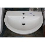 1X MODERN DESIGN WHITE 1TH CERAMIC SINK (DS-VP) (21.02.17)