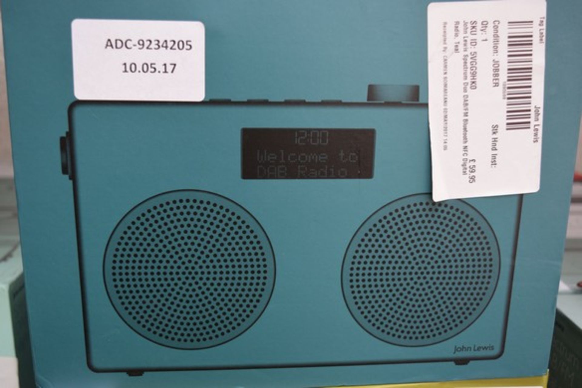 1 X BOXED JL SPECTRUM DUO DAB FM DIGITAL RADIO WITH BLUETOOTH NFC RRP £60 10.05.17