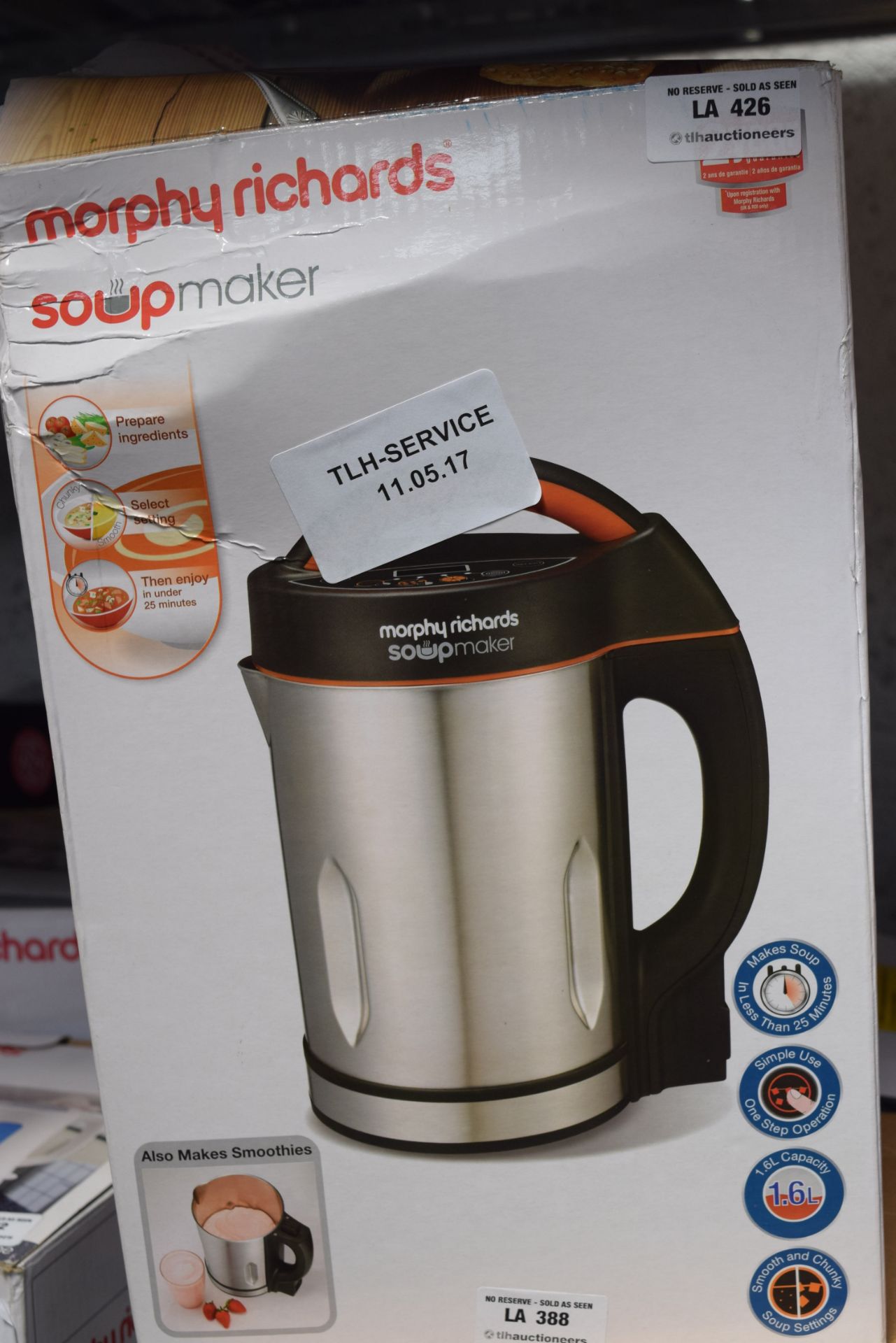 1 X BOXED MORPHY RICHARDS SOUP MAKER RRP £50 11.05.2017