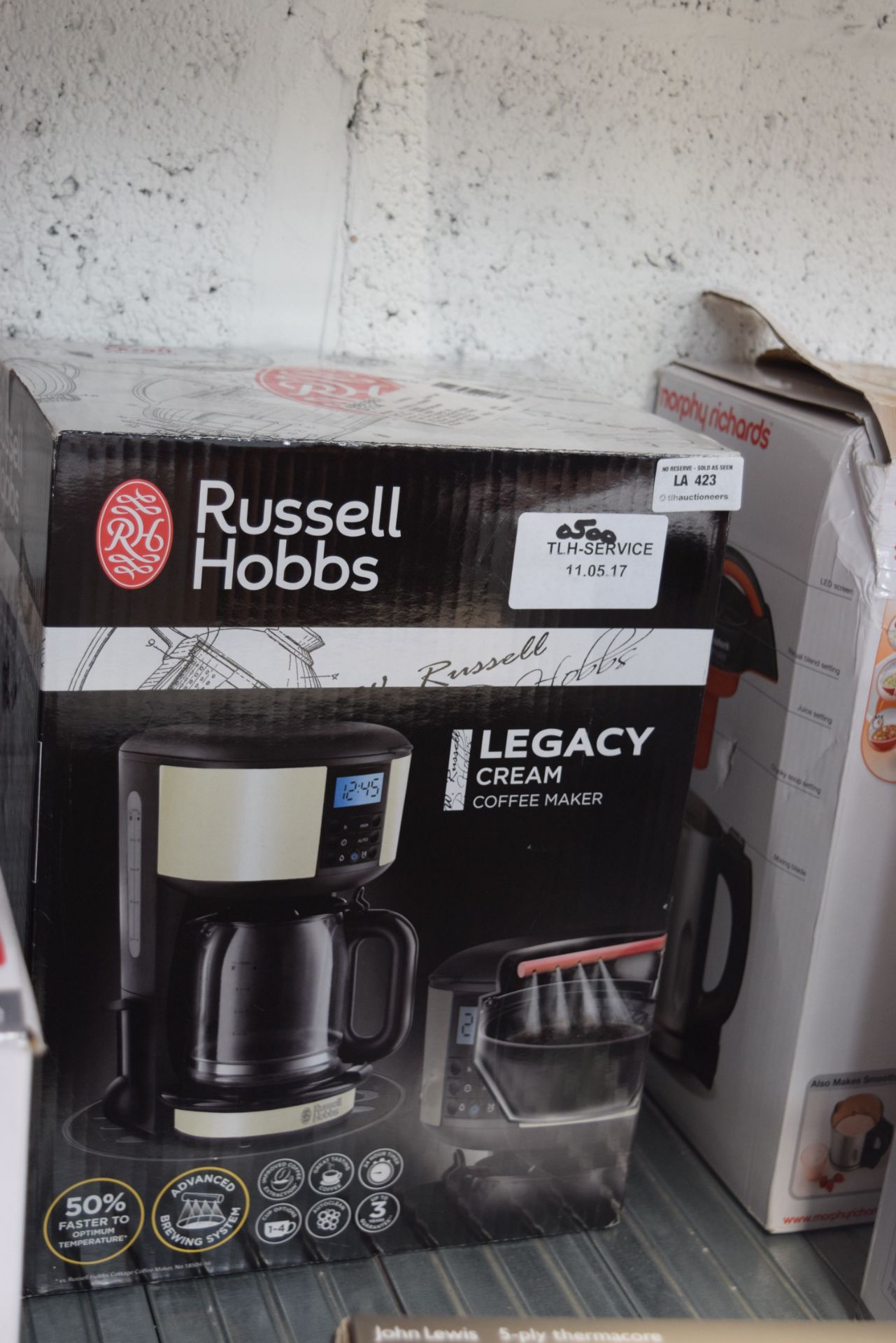 1 X RUSSELL HOBBS LEGACY CREAM COFFEE FILTER MACHINE RRP £50 11.05.2017