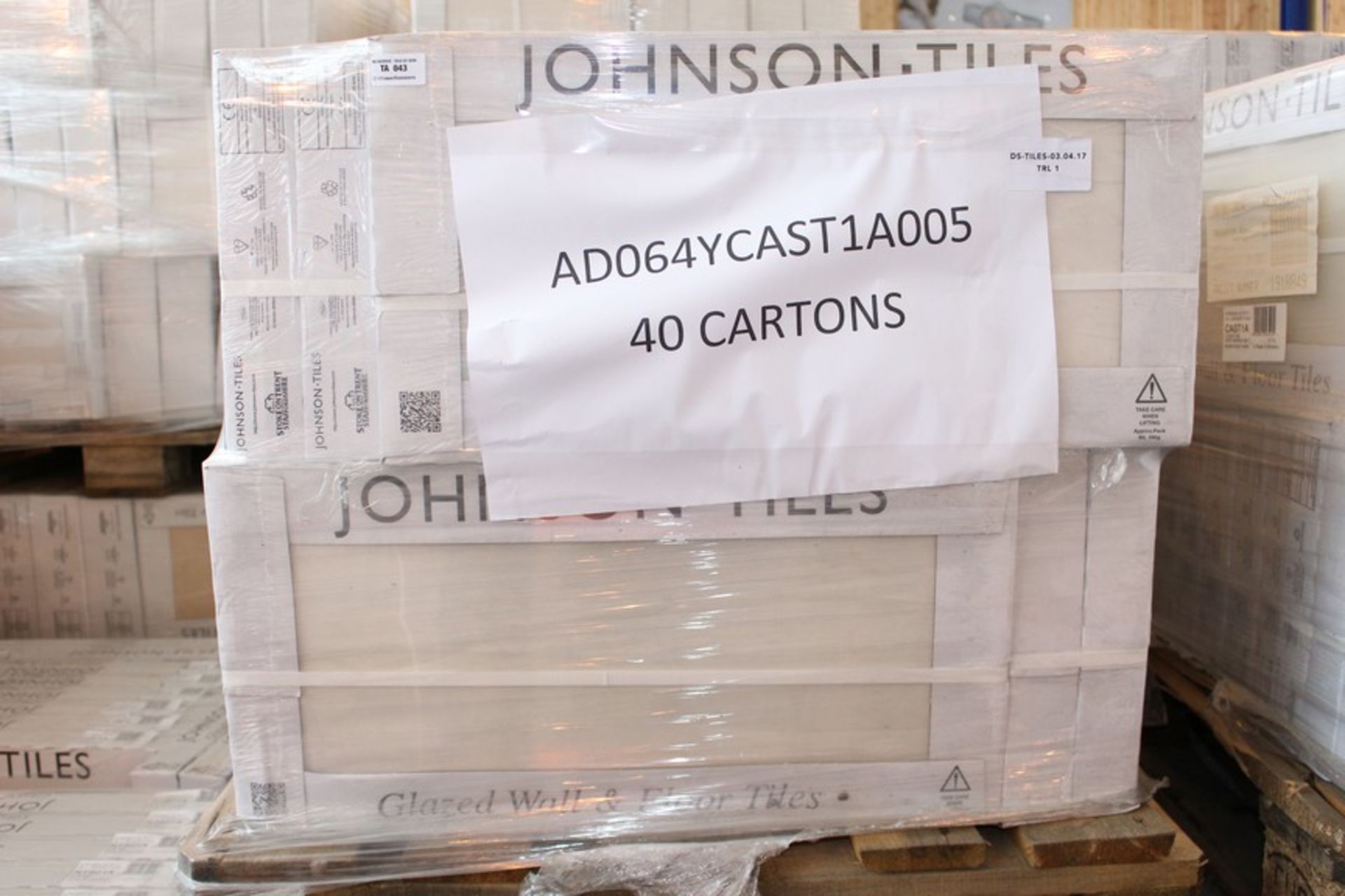 40X BY JOHNSONS TILES FACTORY SEALED GLAZED WALL TILES 300 X 600 RRP £1200 (CAST1A) (DS-TILE) (03. - Image 3 of 3