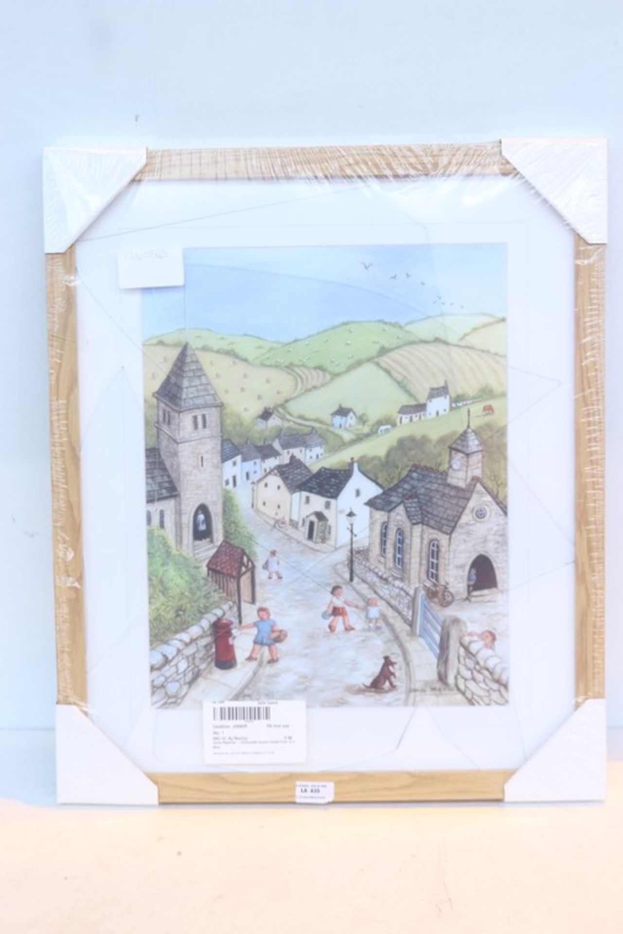 1 x COUNTRYSIDE CHURCH FRAMED PRINT BY JANICE MCLION RRP £80 (22.5.17) *PLEASE NOTE THAT THE BID