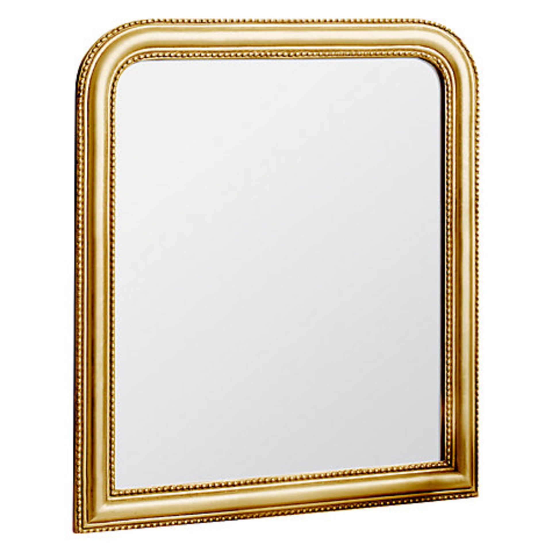 1 x BOXED BEADED OVER MANTLE MIRROR IN GOLD RRP £195 (22.5.17)(4003) *PLEASE NOTE THAT THE BID PRICE