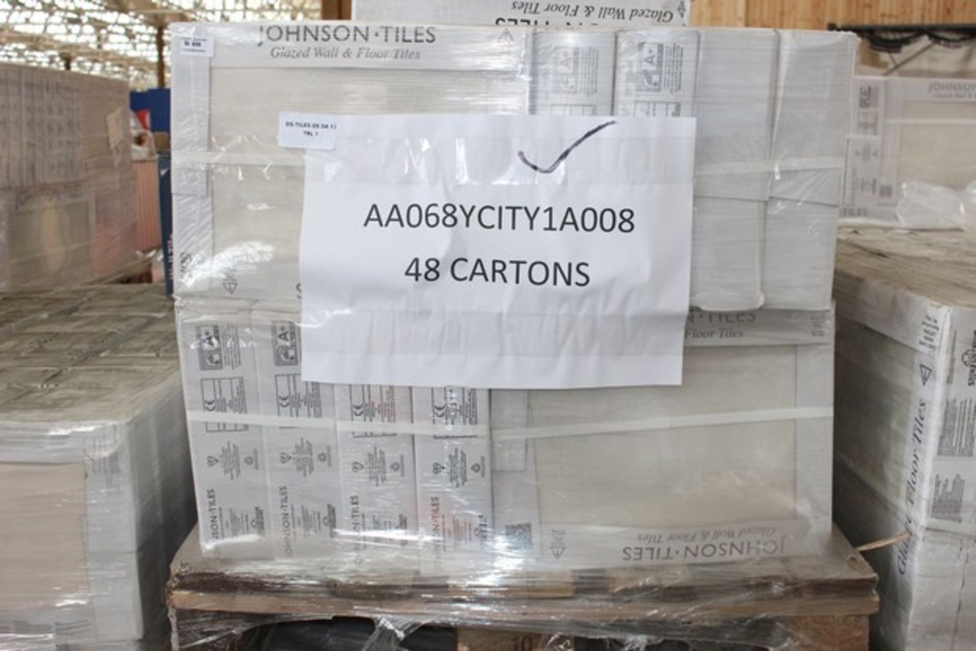 1X PALLET TO CONTAIN 48 FACTORY SEALED GLAZED FLOOR AND WALL TILES 400 X 300MM CITY SILVER RRP £16. - Image 3 of 3