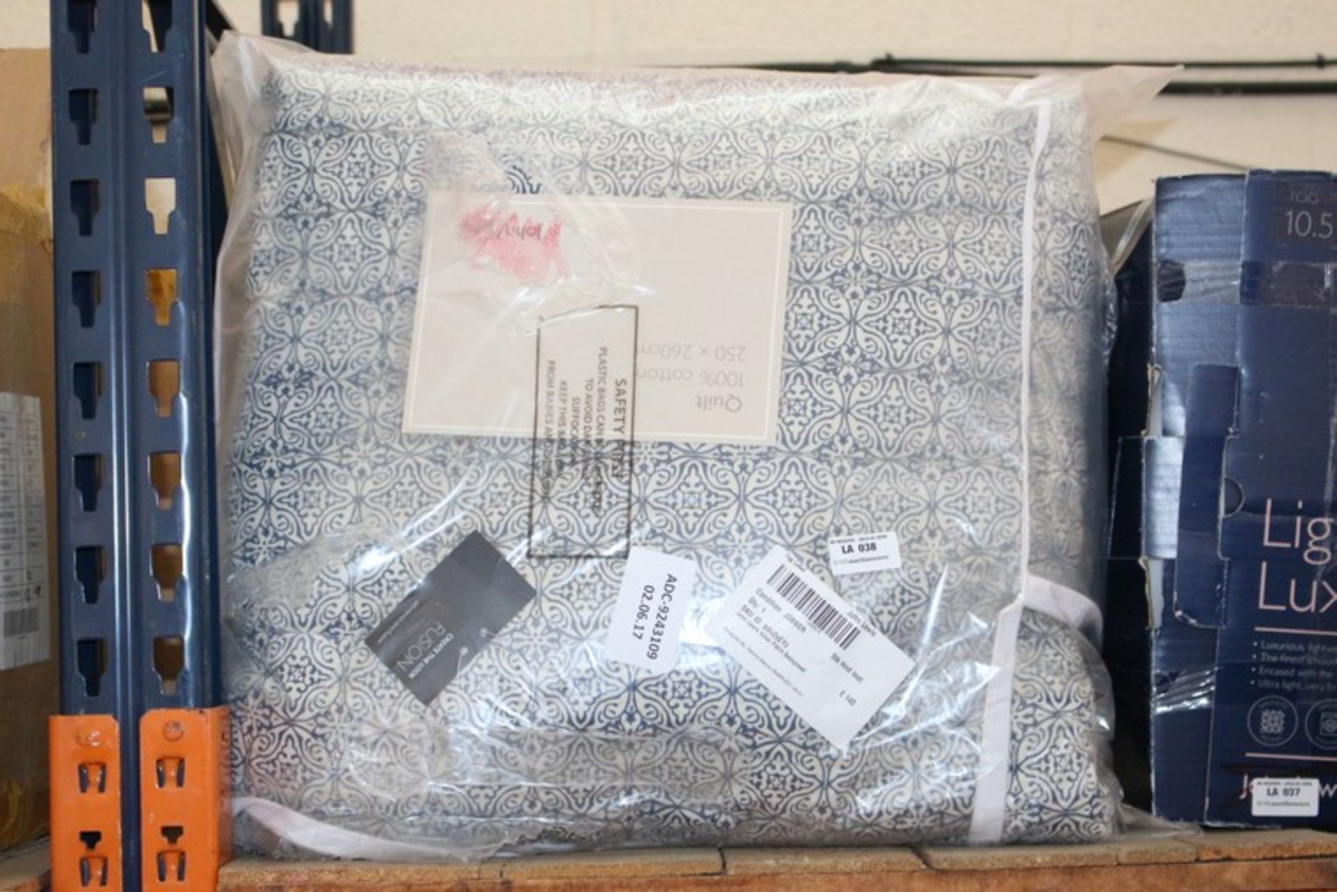 1 x BAGGED AZTEC PATCH DESIGNER BEDSPREAD RRP £140 (2.6.17) *PLEASE NOTE THAT THE BID PRICE IS