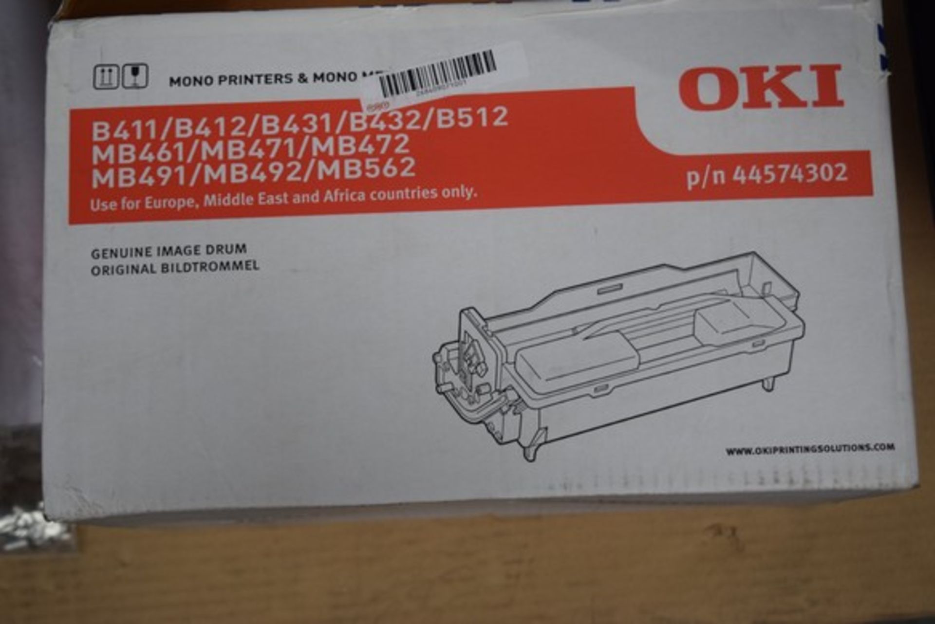 1 x BOXED OKI GENUINE IMAGE DRUM FOR B411 /12 PRINTERS RRP £30 13.06.17 (AC) *PLEASE NOTE THAT THE