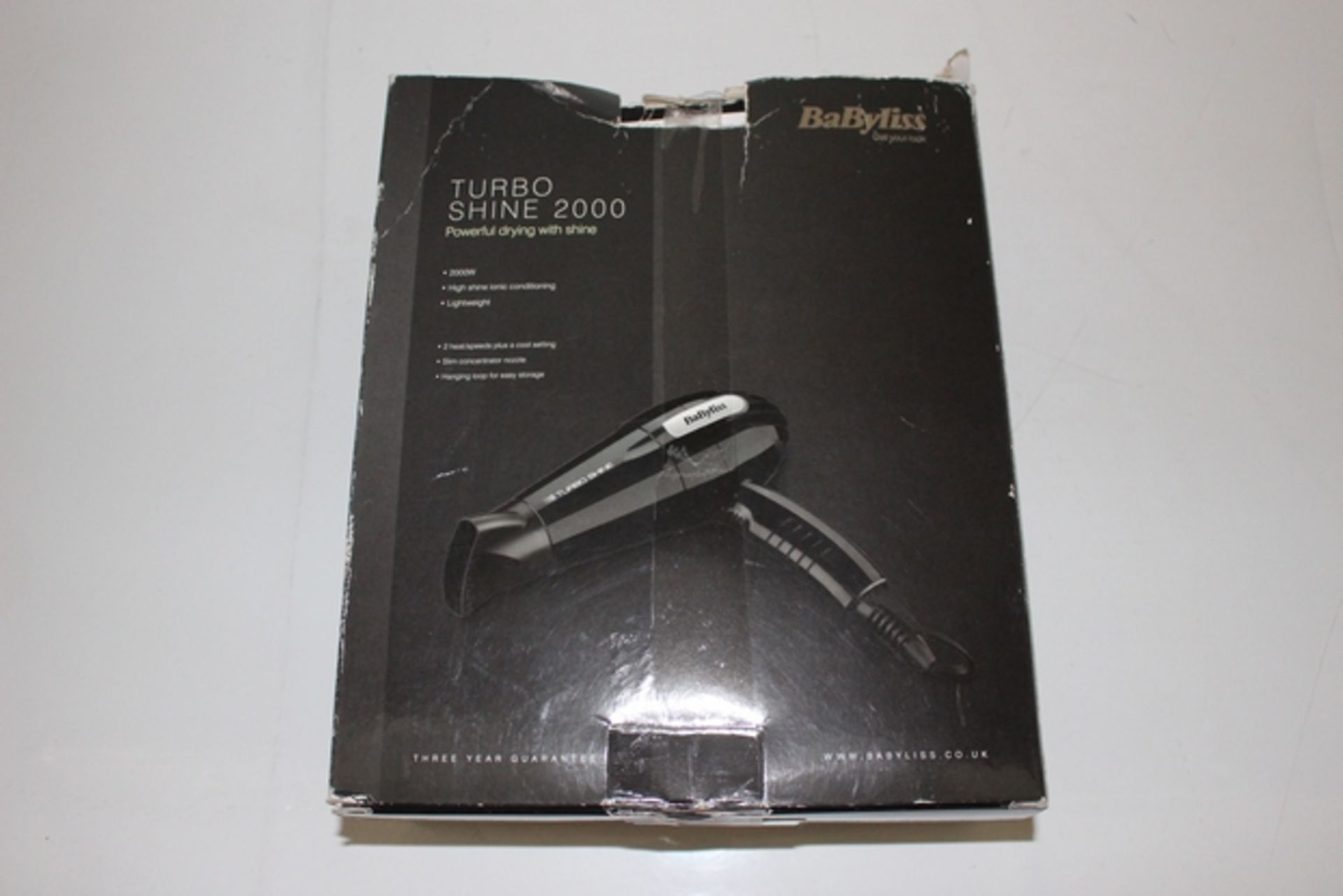 1 x BOXED BABYLISS TURBO SHINE 2000 RRP £40 *PLEASE NOTE THAT THE BID PRICE IS MULTIPLIED BY THE