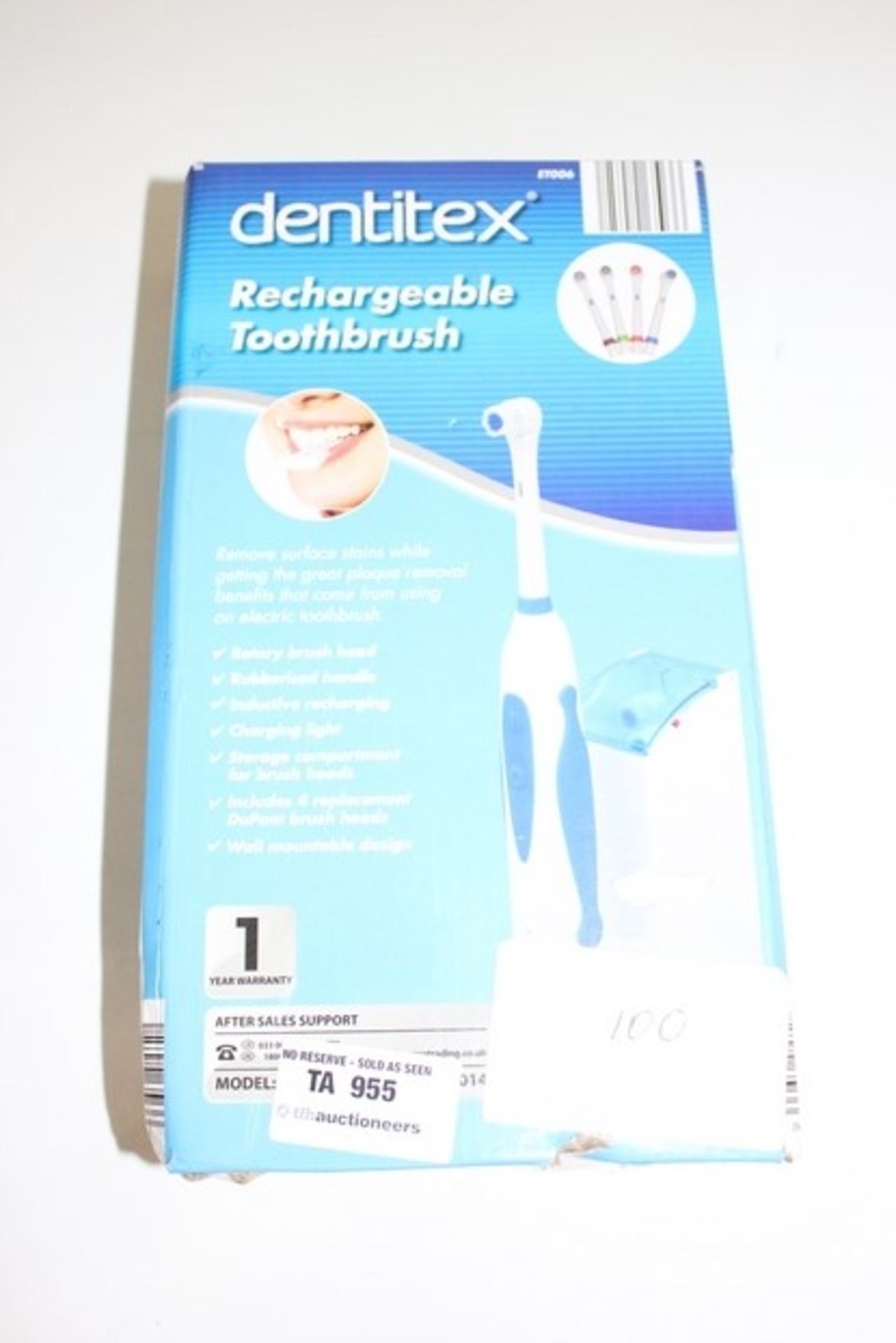 1 x BOXED RECHARGEABLE TOOTHBRUSH *PLEASE NOTE THAT THE BID PRICE IS MULTIPLIED BY THE NUMBER OF