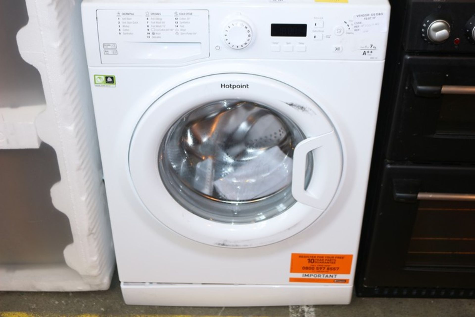 1 x HOTPOINT AA RATED 1-7KG WASHING MACHINE (19.07.17) (9FJ0012665) *PLEASE NOTE THAT THE BID