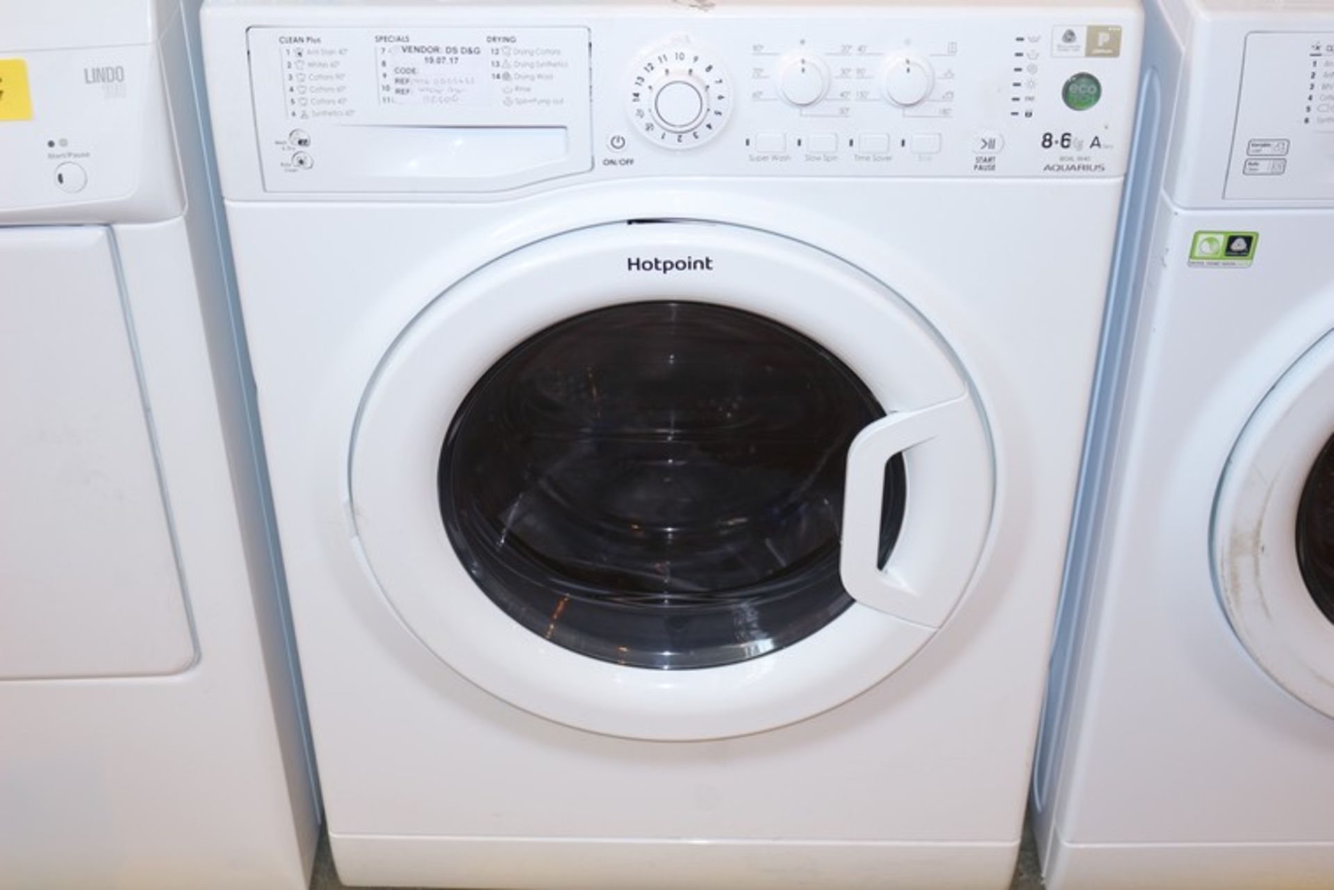 1 x HOTPOINT AQUARIUS 6-8KG A CLASS RATED WASHER DRYER RRP £250 (7TG005455) *PLEASE NOTE THAT THE