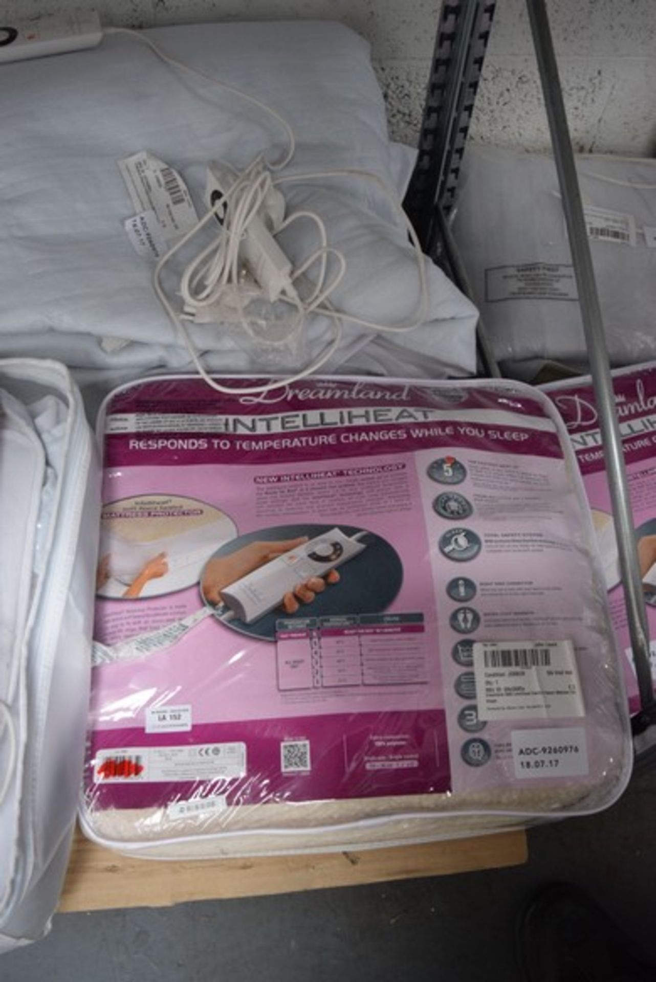 1 x DREAMLAND INTELLI HEAT ELECTRIC FLEECED MATTRESS COVER IN SINGLE RRP £25 18.07.17 *PLEASE NOTE