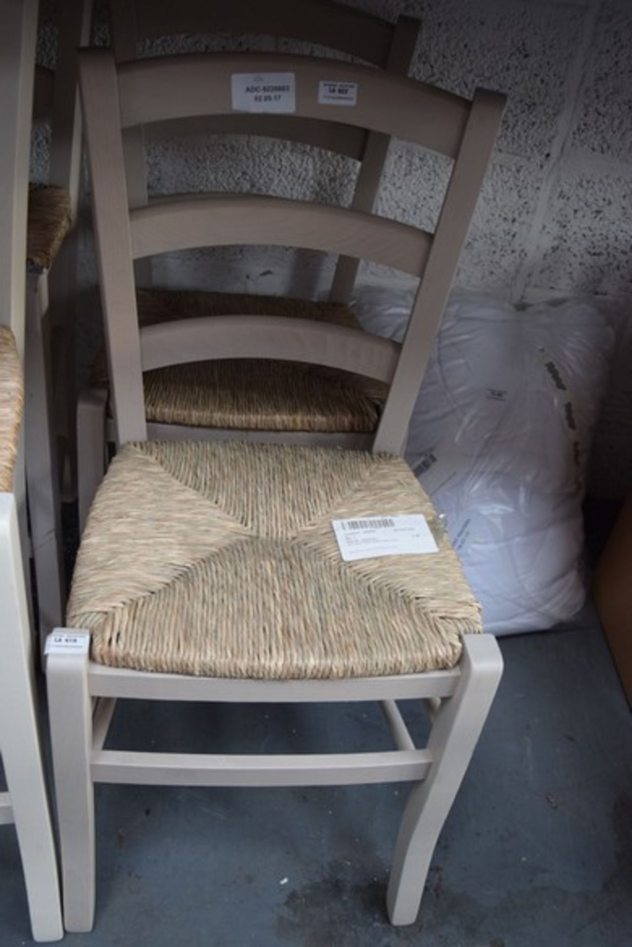 2 x DESIGNER TAVERN DINING CHAIRS IN CREAM RRP £50 EACH 02.05.17 *PLEASE NOTE THAT THE BID PRICE