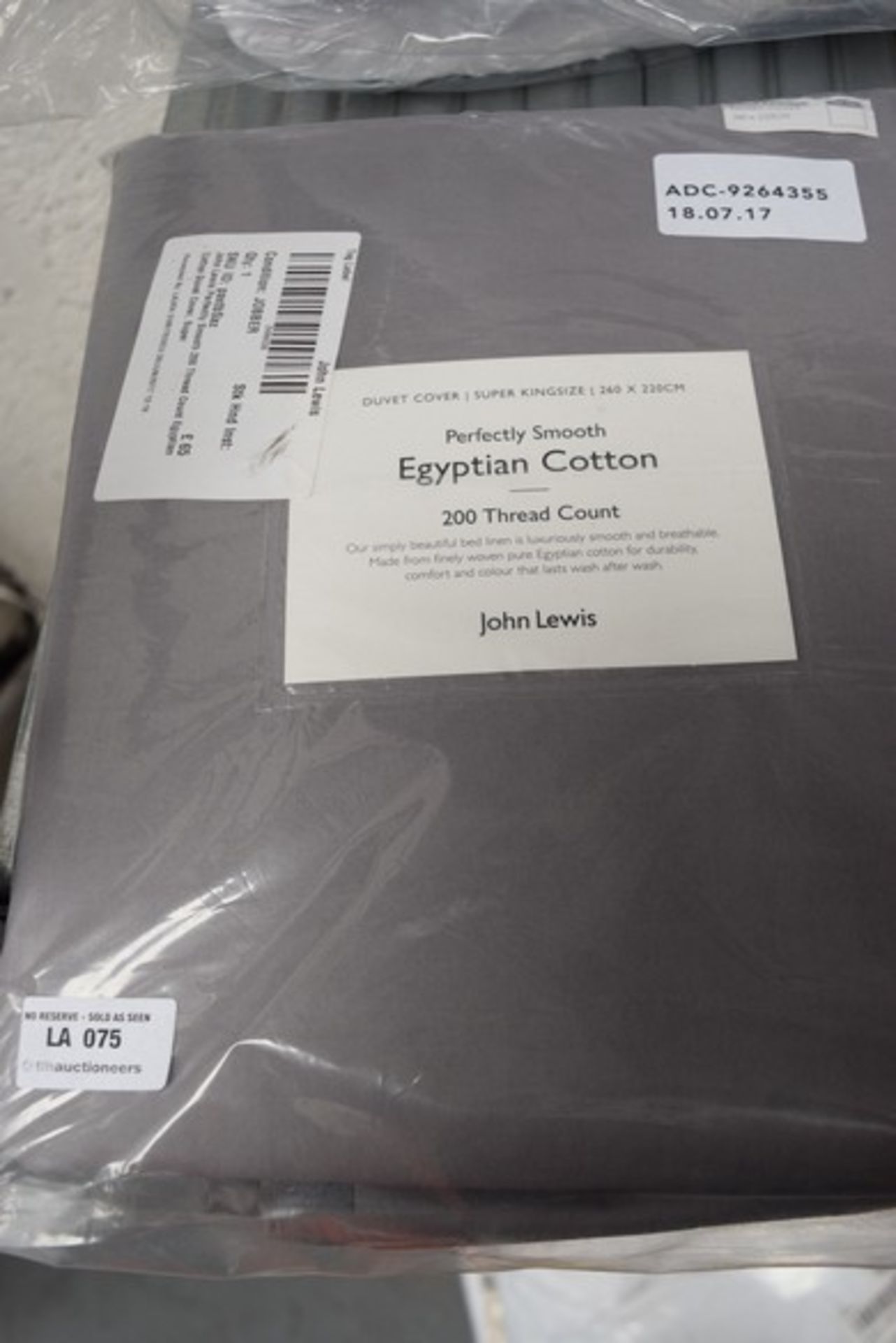 1 x DESIGNER PERFECTLY SMOOTH 200 THREAD COUNT EGYPTIAN COTTON DUVET COVER IN SUPER KING SIZE RRP £