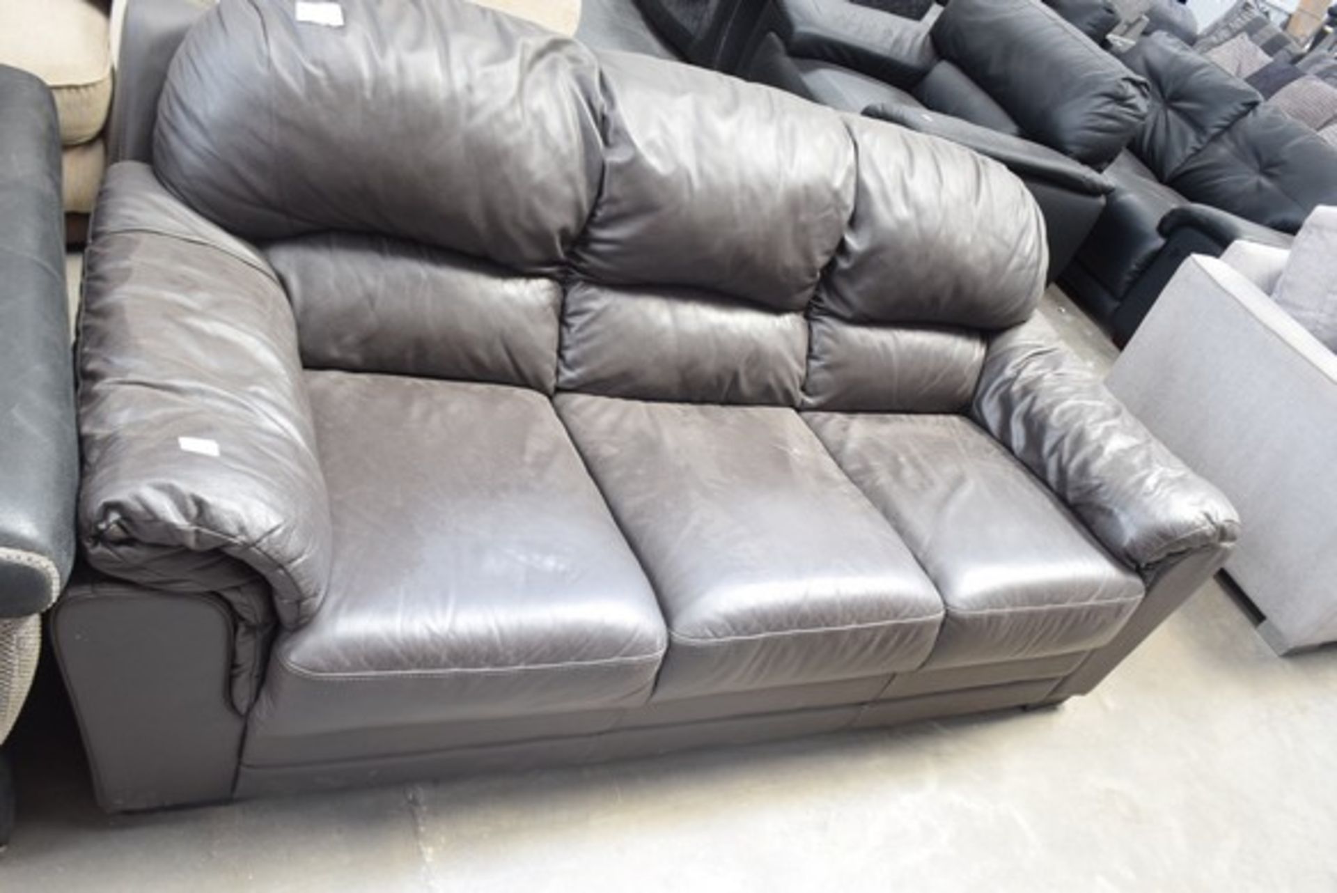 1 x 3-SEATER BROWN FAUX LEATHER SOFA RRP £200 17.05.17 *PLEASE NOTE THAT THE BID PRICE IS MULTIPLIED