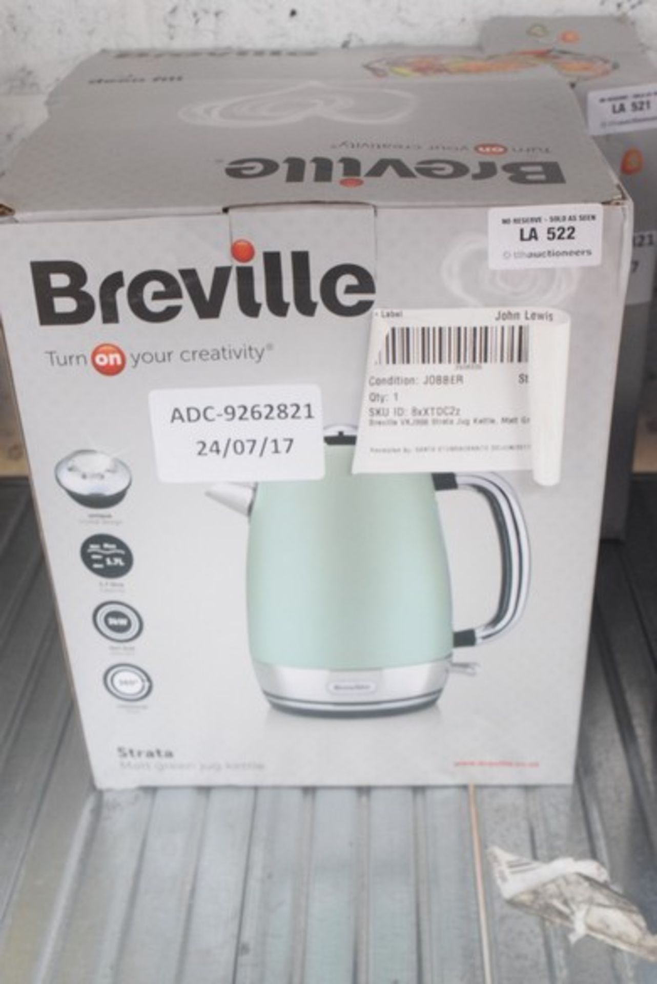 1 x BREVILLE STRATA JUG KETTLE RRP £45 24.07.17 *PLEASE NOTE THAT THE BID PRICE IS MULTIPLIED BY THE