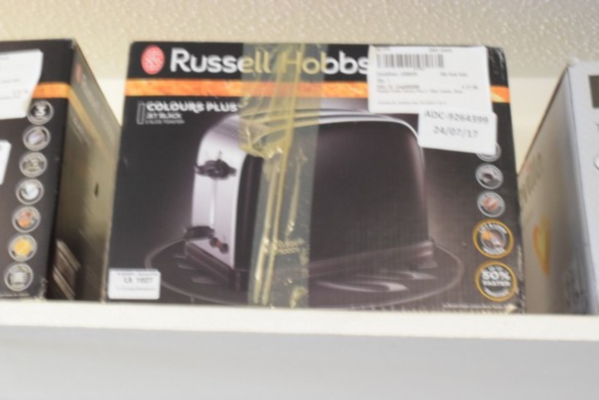 1 x BOXED RUSSELL HOBBS COLOURS PLUS 2 SLICE TOASTER RRP £30 24.07.17 *PLEASE NOTE THAT THE BID