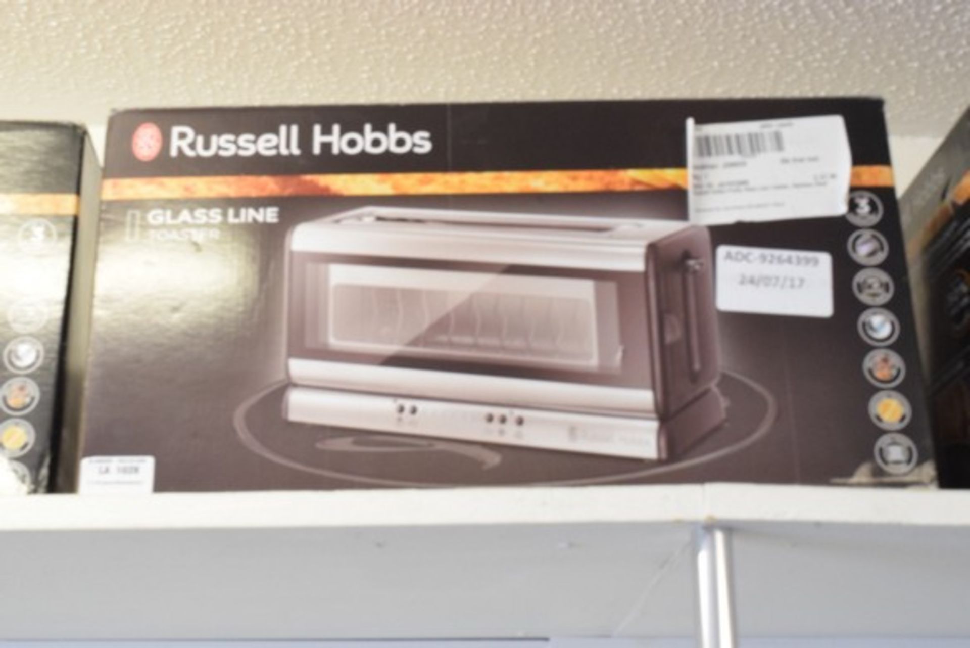 1 x BOXED RUSSELL HOBBS PURITY GLASS TOASTER RRP £50 24.07.17 *PLEASE NOTE THAT THE BID PRICE IS