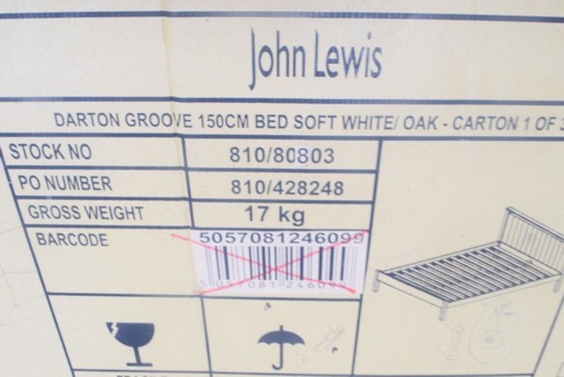 12 x BOXES OF DARTINGROVE 150CM BED SOFT WHITE AND OAK (PART 1 OF 3 ONLY) RRP £40 15.06.17 *PLEASE - Image 2 of 2