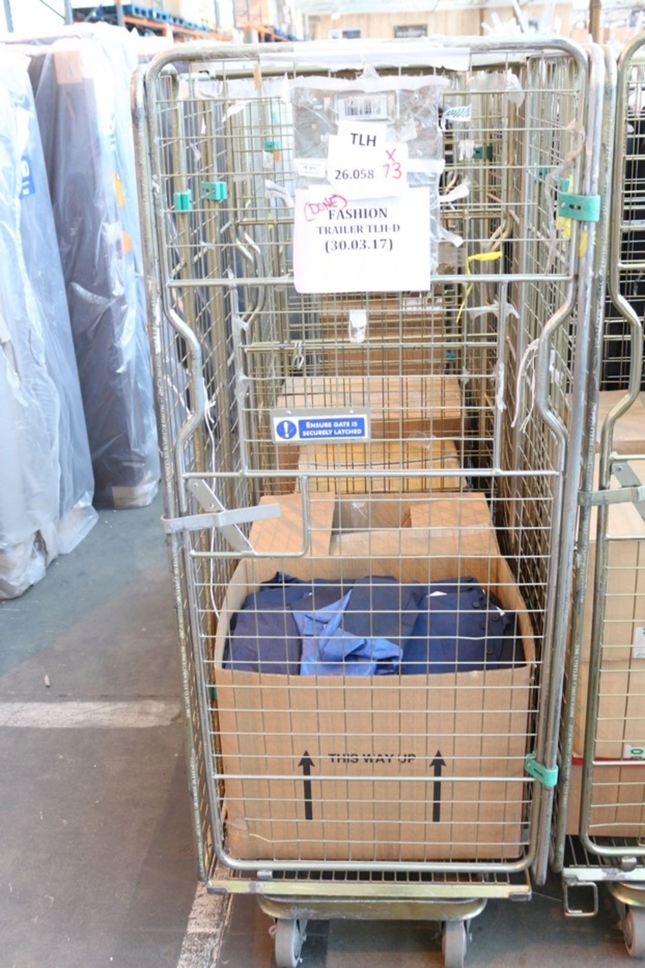 ONE CAGE TO CONTAIN APPROX 73 UNITS OF UNUSED ASSORTED DESIGNER ITEMS RANGING FROM MEN'S/WOMEN'S/