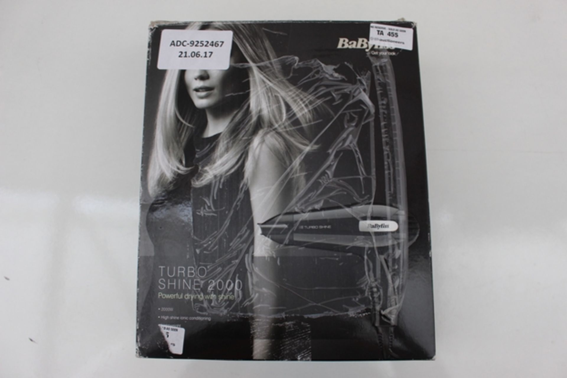 1X BOXED BABYLISS TURBO SHINE 2000 HAIR DRYER RRP £30 (ADC-9252467) (21.06.17)