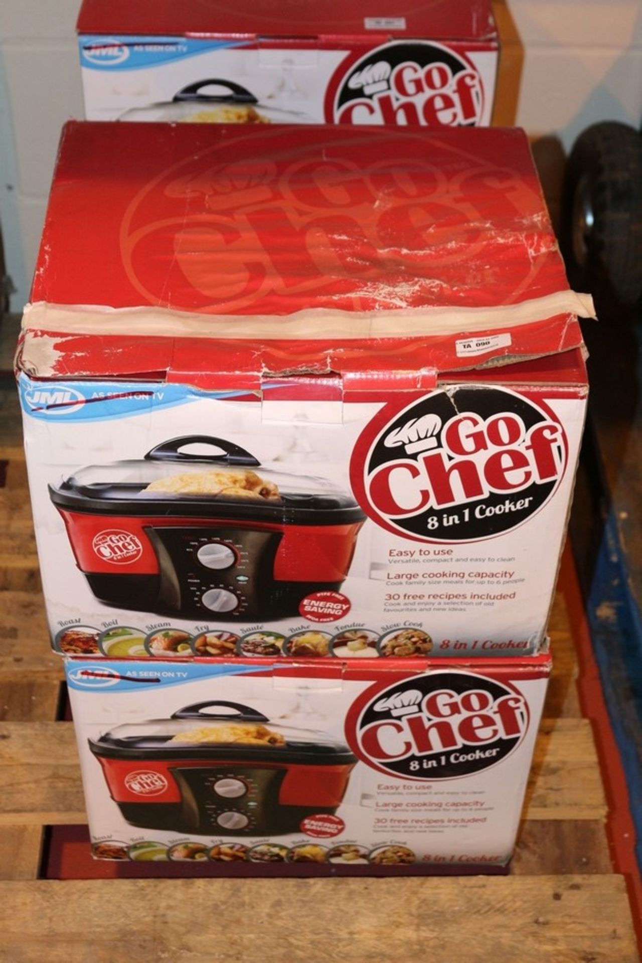 1X LOT TO CONTAIN 12 BOXED GO CHEF 8 IN 1 COOKERS (AC-LMJ)