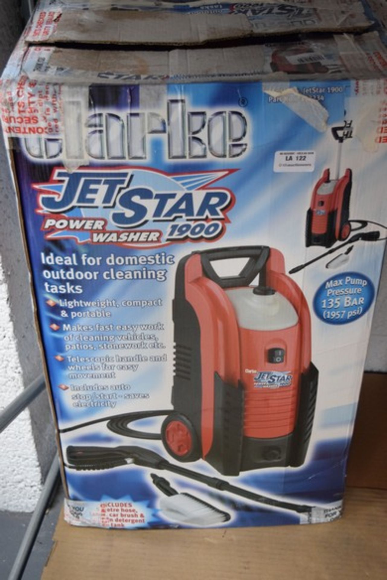 1 x BOXED CLARKE JET STAR 1900 POWER WASHER RRP £120 10.08.17 *PLEASE NOTE THAT THE BID PRICE IS