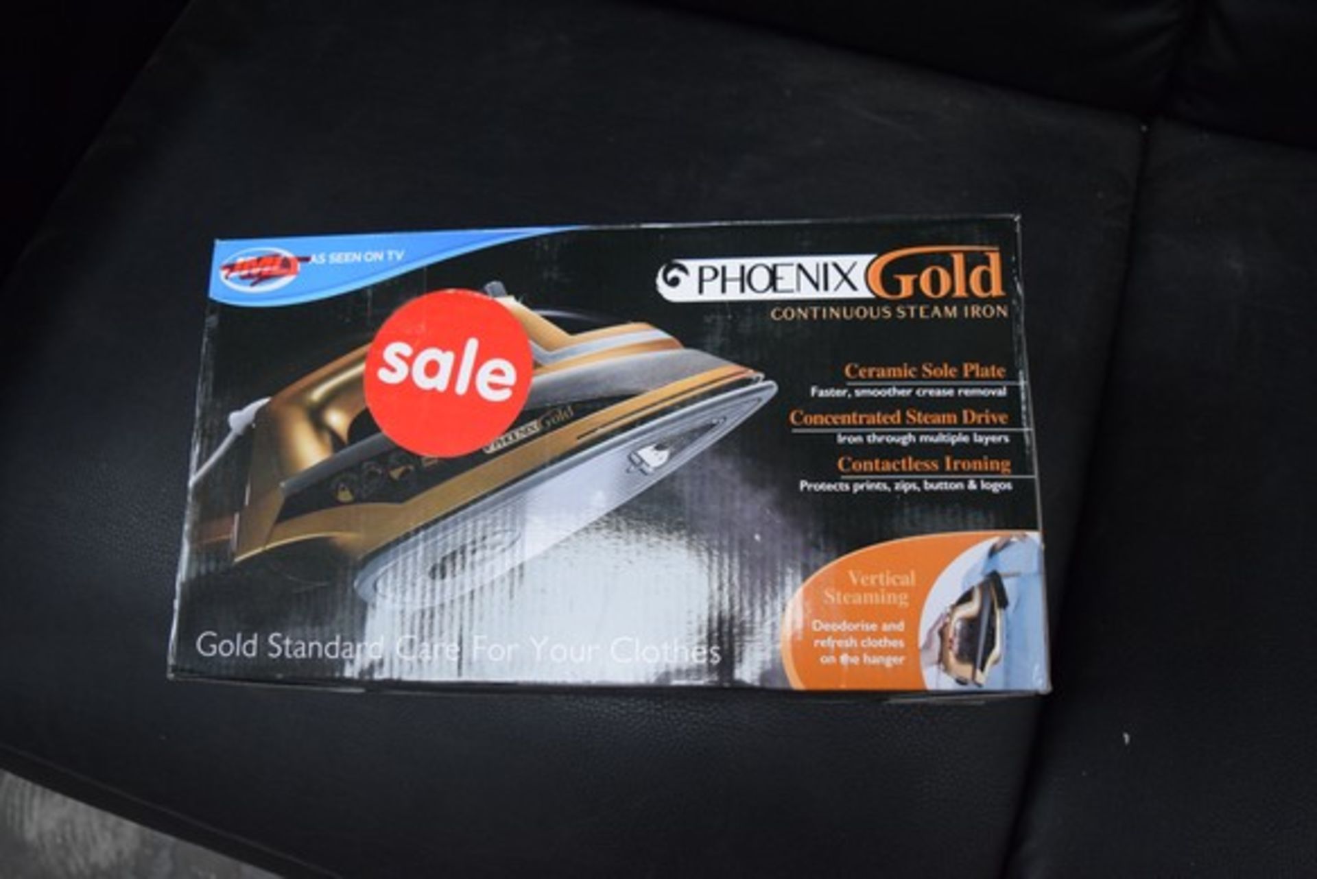 1 x BOXED PHOENIX GOLD CONTINUOUS STEAM IRON RRP £40 10.07.17 *PLEASE NOTE THAT THE BID PRICE IS