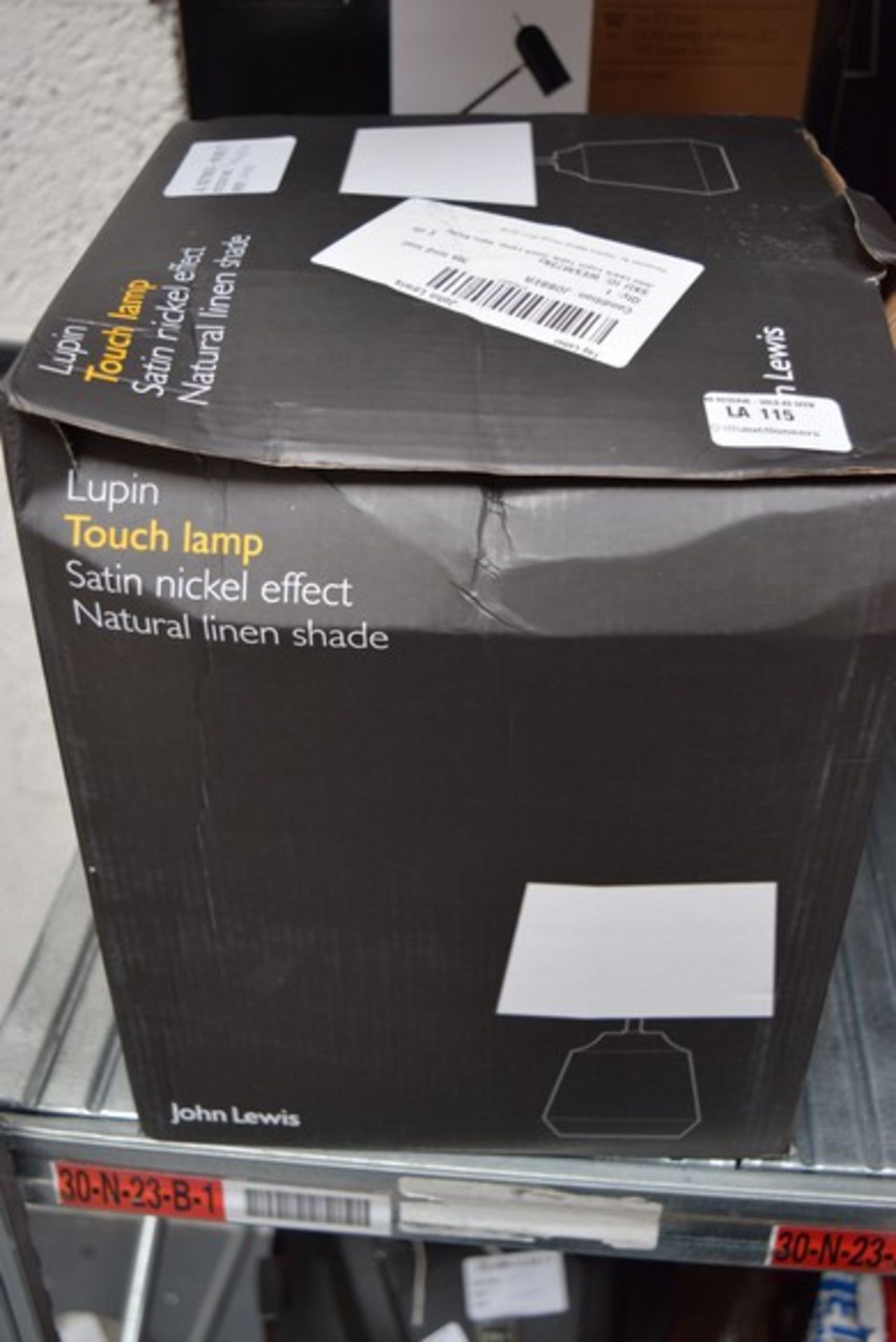 1 x BOXED LUPIN TOUCH LAMP WITH SATIN NICKEL FINISH RRP £45 09.08.17 (7060314) *PLEASE NOTE THAT THE