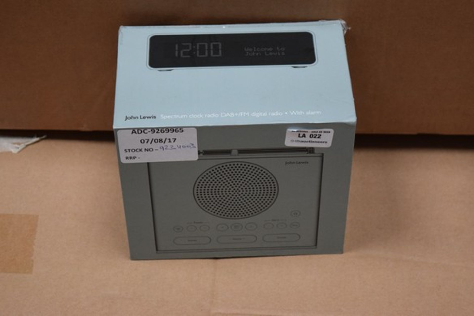 1 x BOXED SPECTRUM CLOCK RADIO RRP £40 07.08.17 (92311003) *PLEASE NOTE THAT THE BID PRICE IS