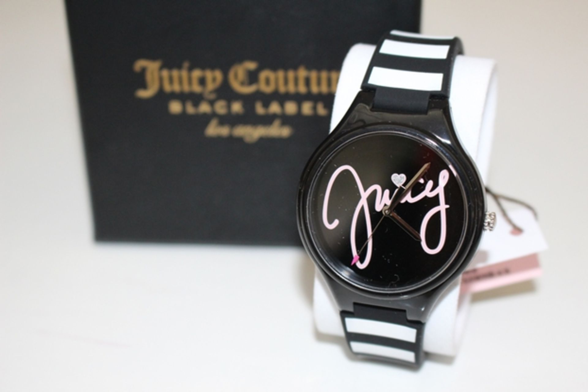1X BOXED BRAND NEW JUICY COUTURE BLACK LABEL LOS ANGELES LADIES WRIST WATCH WITH 2 YEARS