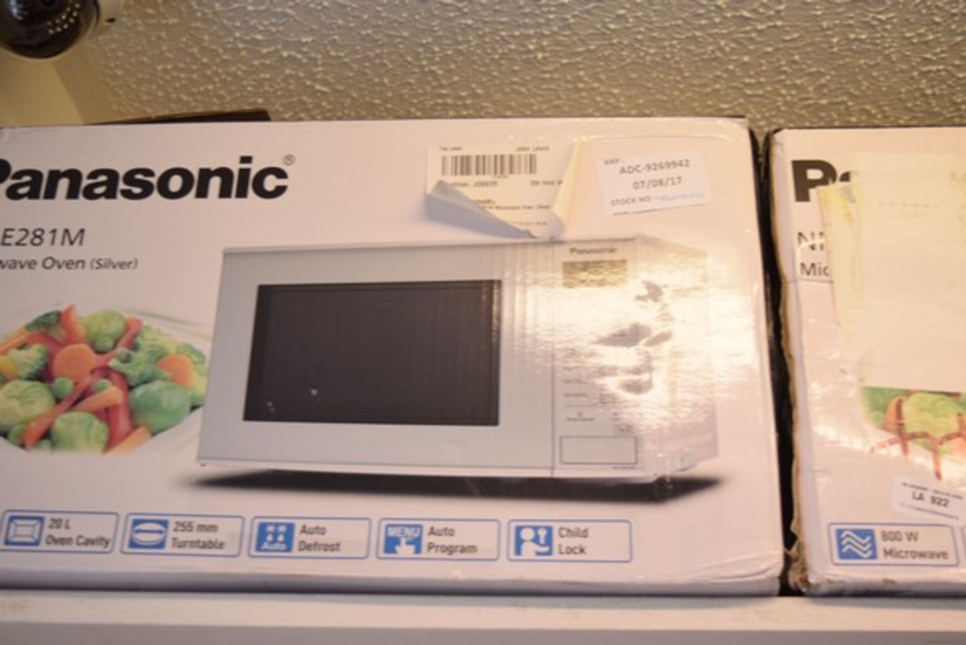 1 x BOXED PANASONIC MICROWAVE OVEN RRP £55 07/08/17 86696241 *PLEASE NOTE THAT THE BID PRICE IS