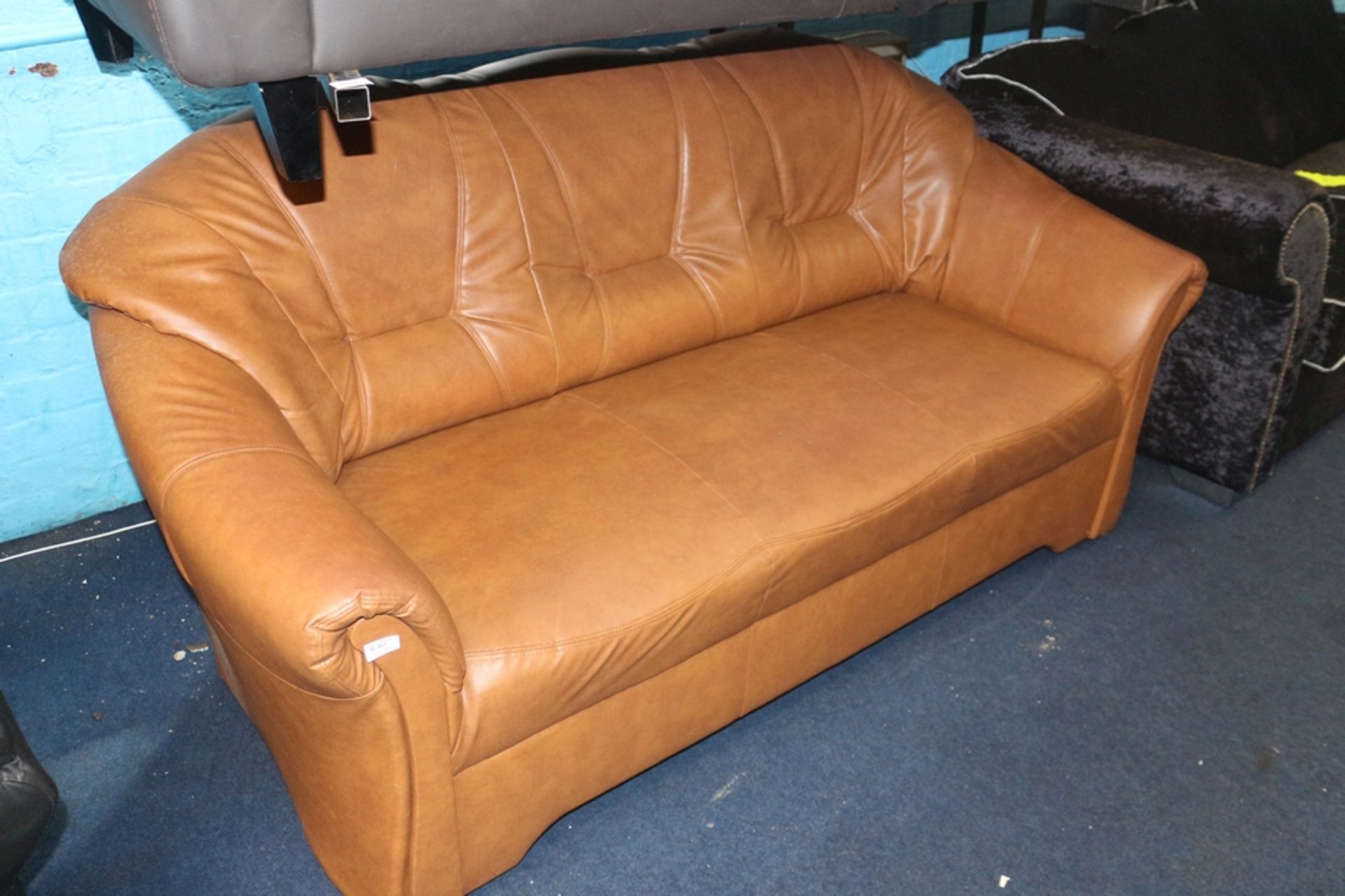 1X 3 SEATER LEATHER SOFA