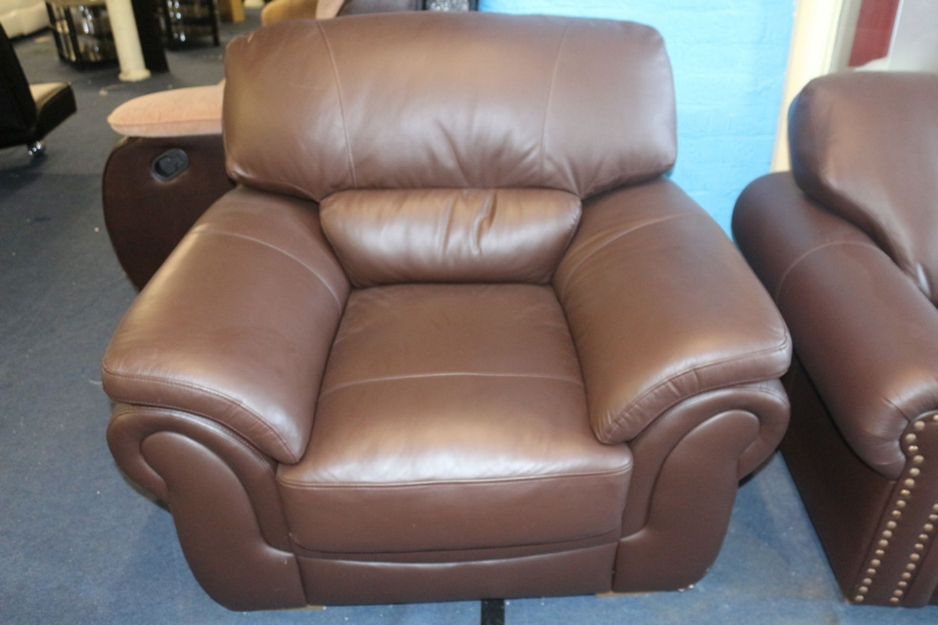 1X SINGLE LEATHER ARM CHAIR RRP £199