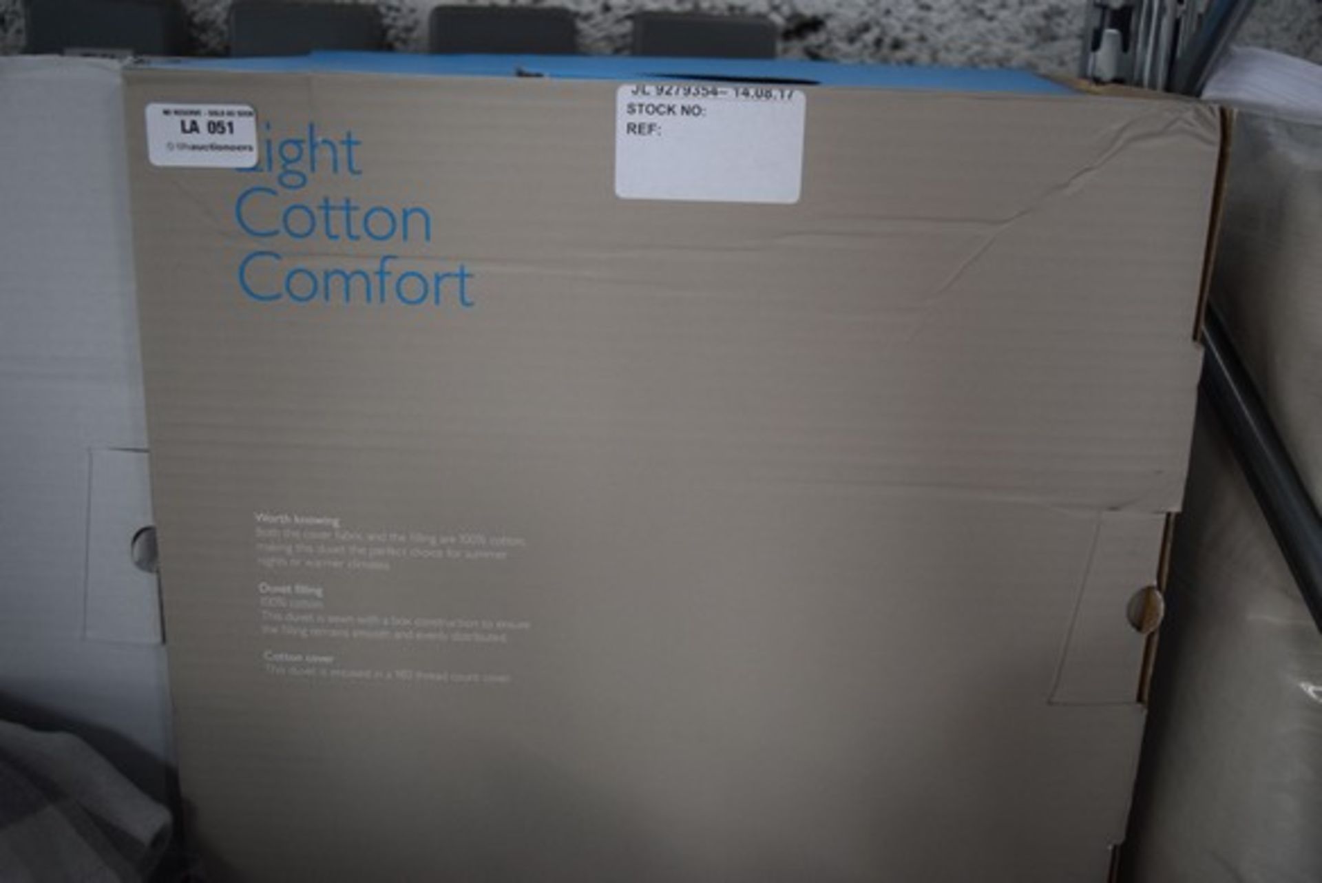 1 x DESIGNER LIGHT COTTON COMFORT 4.5 TOG SINGLE DUVET RRP £35 14.08.17 *PLEASE NOTE THAT THE BID