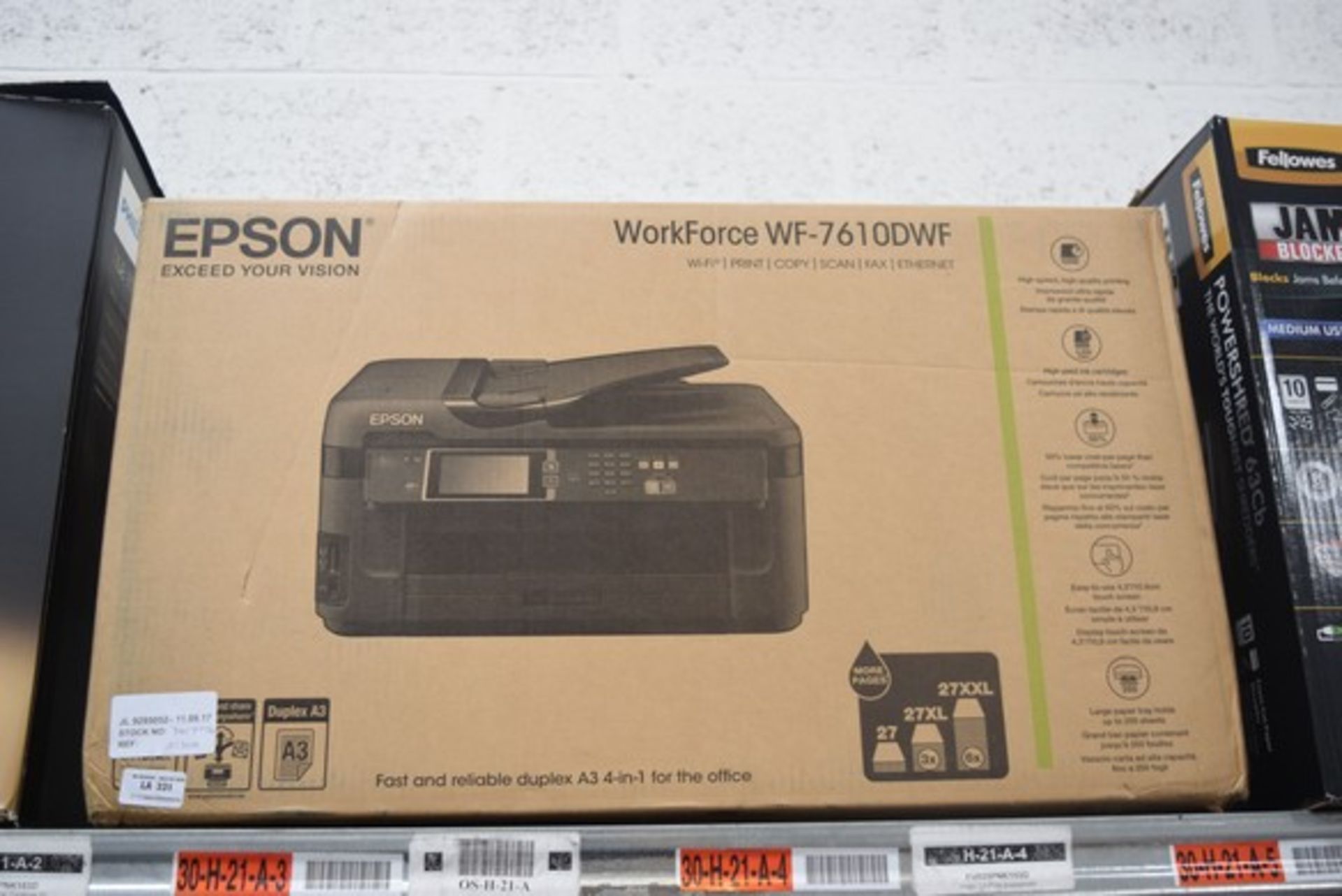 1 x BOXED EPSON WORKFORCE WF-7610DWF WI-FI ALL IN ONE PRINTER RRP £130 11.09.17 (3417776) *PLEASE