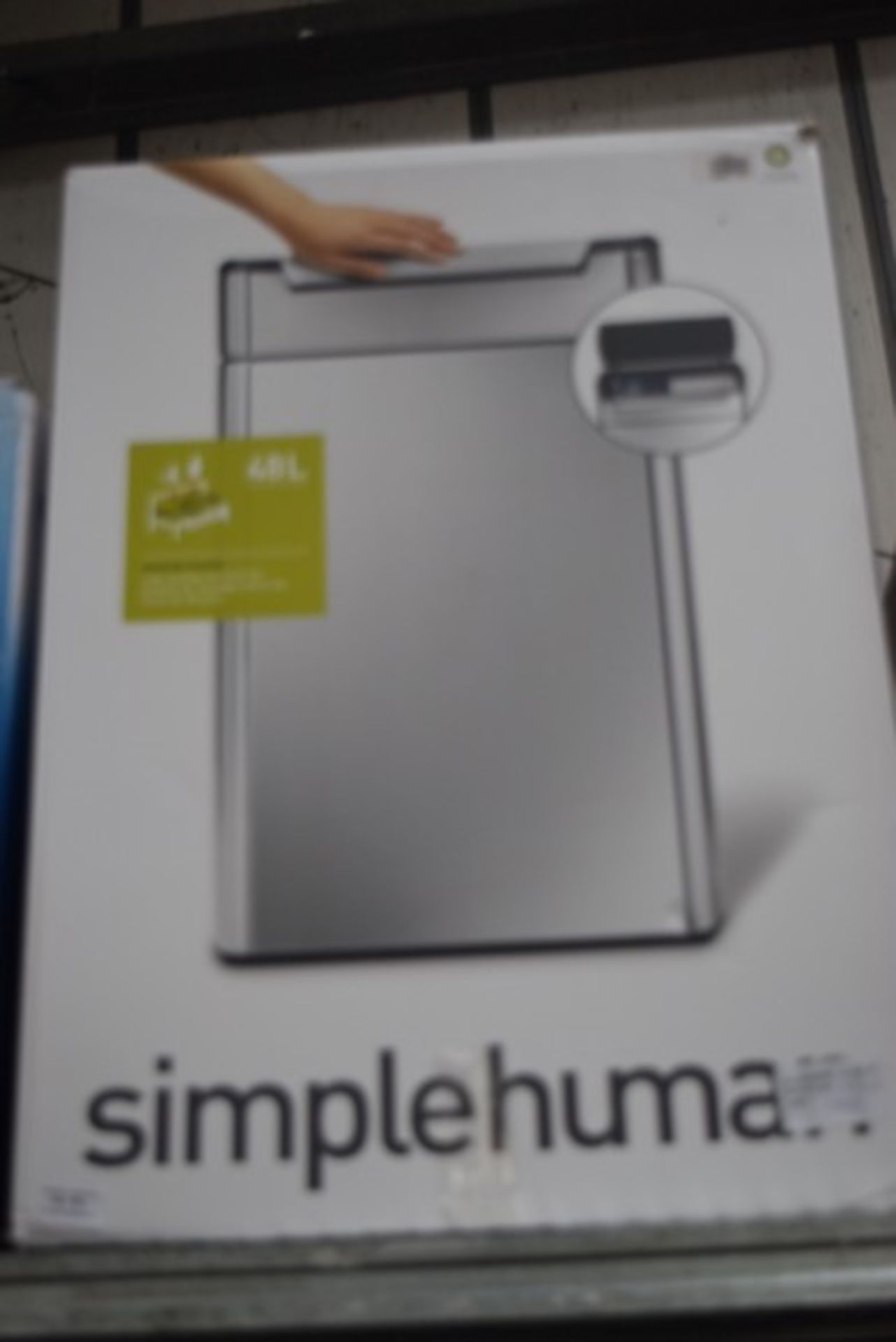 1 x BOXED SIMPLEHUMAN 48L TOUCH BAR RECYCLE BIN RRP £160 11.09.17 (3397153) *PLEASE NOTE THAT THE