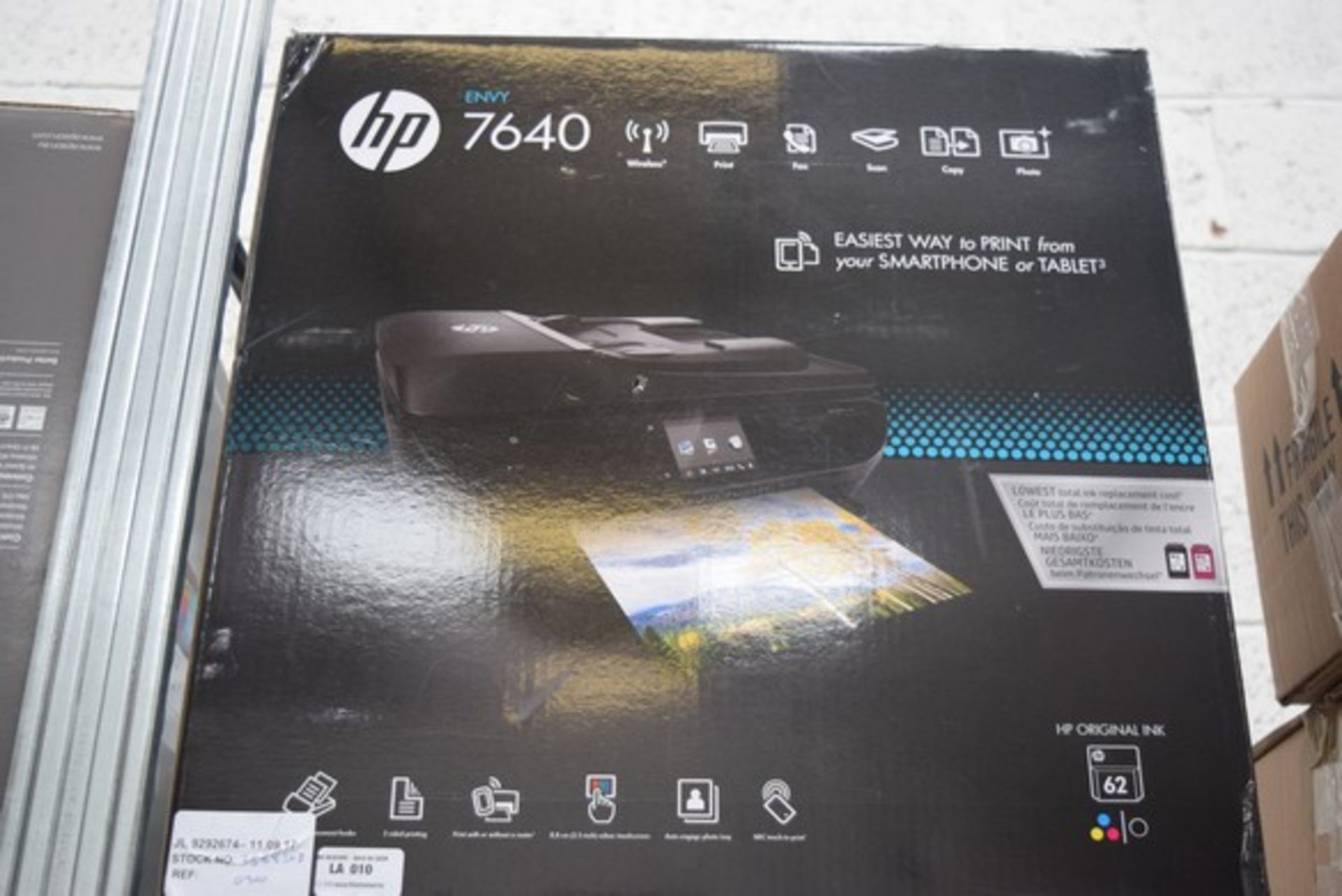 1 x BOXED HP ENVY 7640 WIRELESS ALL IN ONE PRINTER RRP £90 11.09.17 (3388308) *PLEASE NOTE THAT