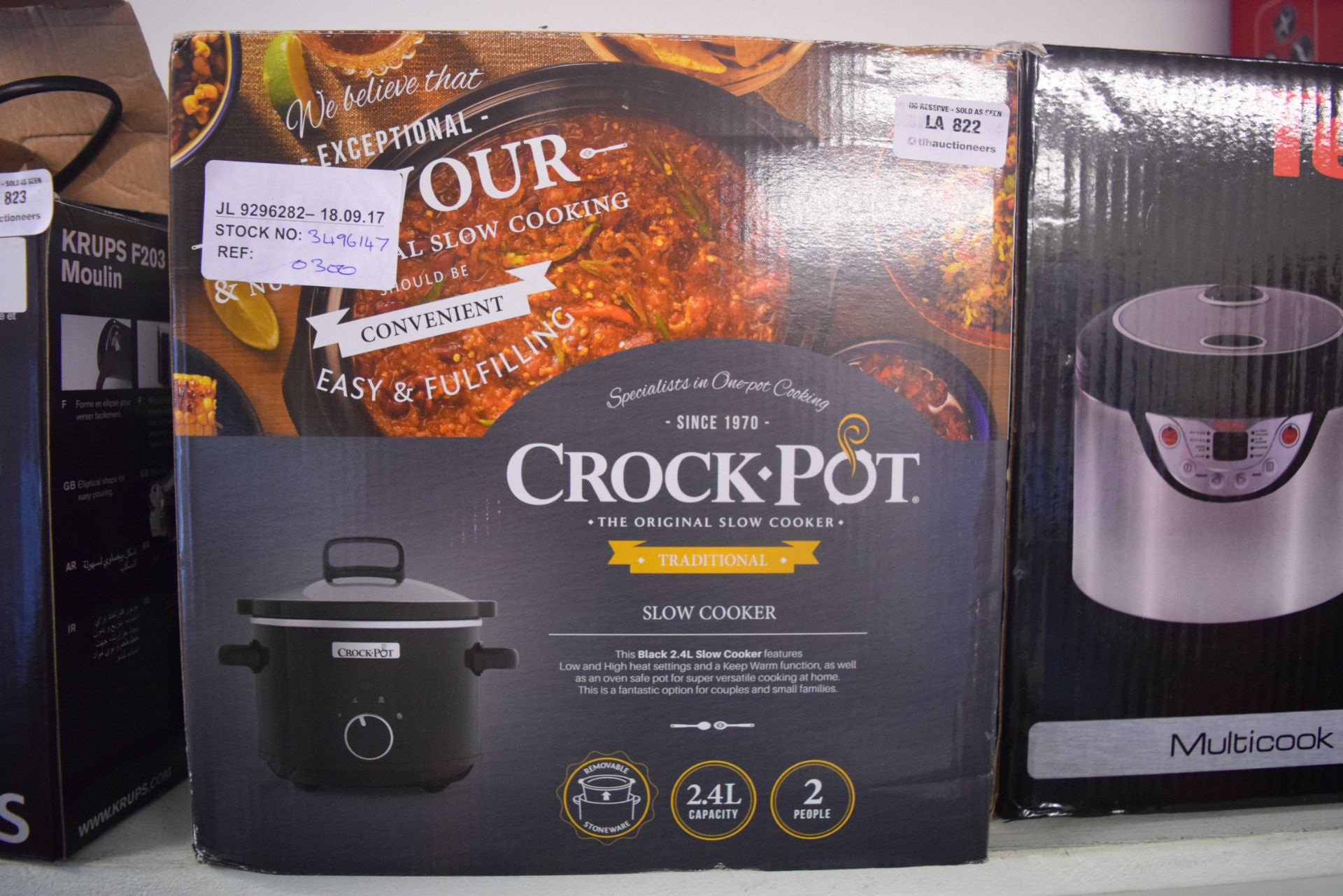 1 x BOXED CROCK POT 2.4L CAPACITY RRP £30 18/09/17 3496147 *PLEASE NOTE THAT THE BID PRICE IS