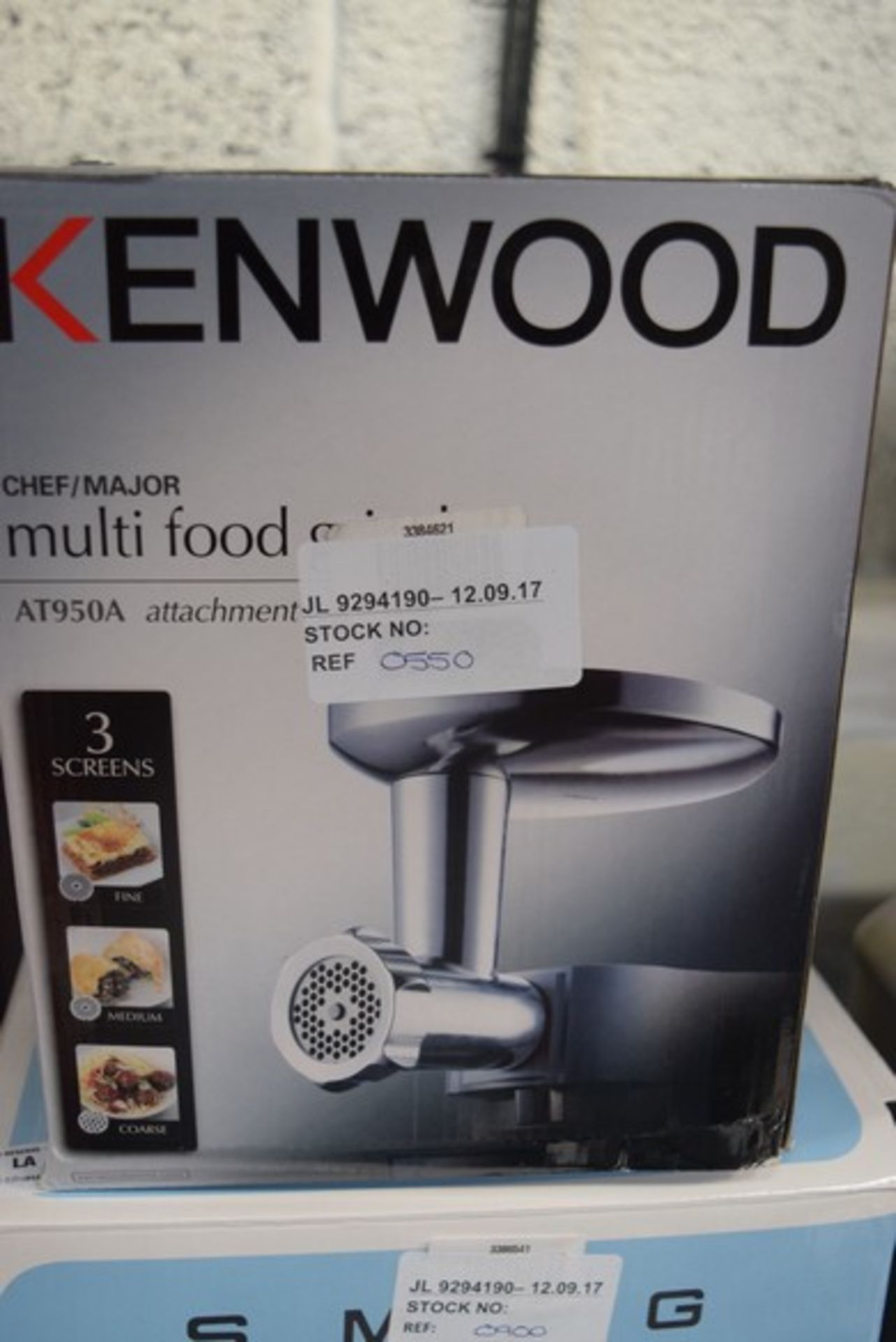 1 x BOXED KENWOOD MULTI FOOD MEAT GRINDER RRP £65 12/09/17 338461 *PLEASE NOTE THAT THE BID PRICE IS