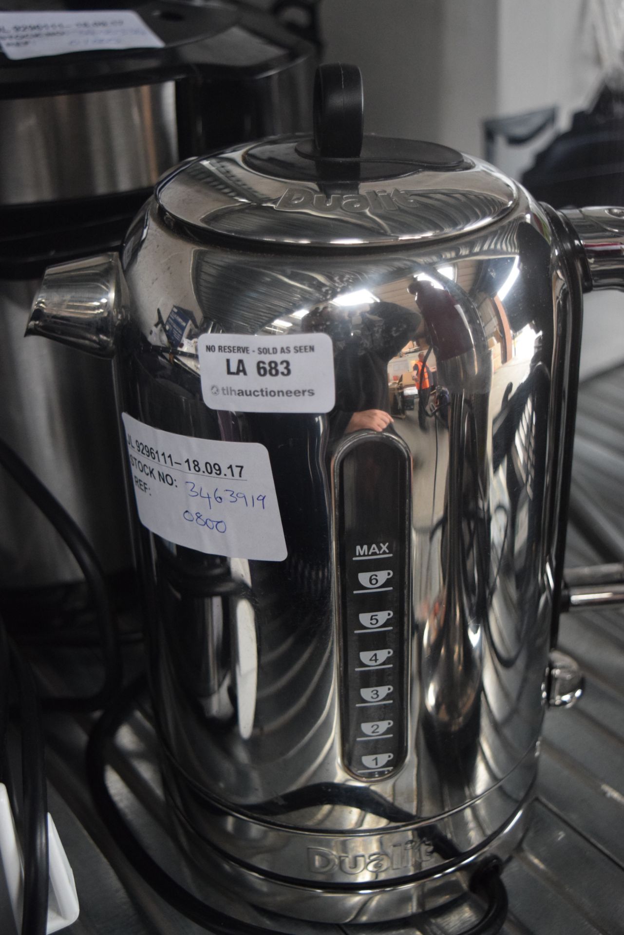 1 x DUALIT CLASSIC KETTLE RRP £80 18.09.17 (3463919) *PLEASE NOTE THAT THE BID PRICE IS MULTIPLIED